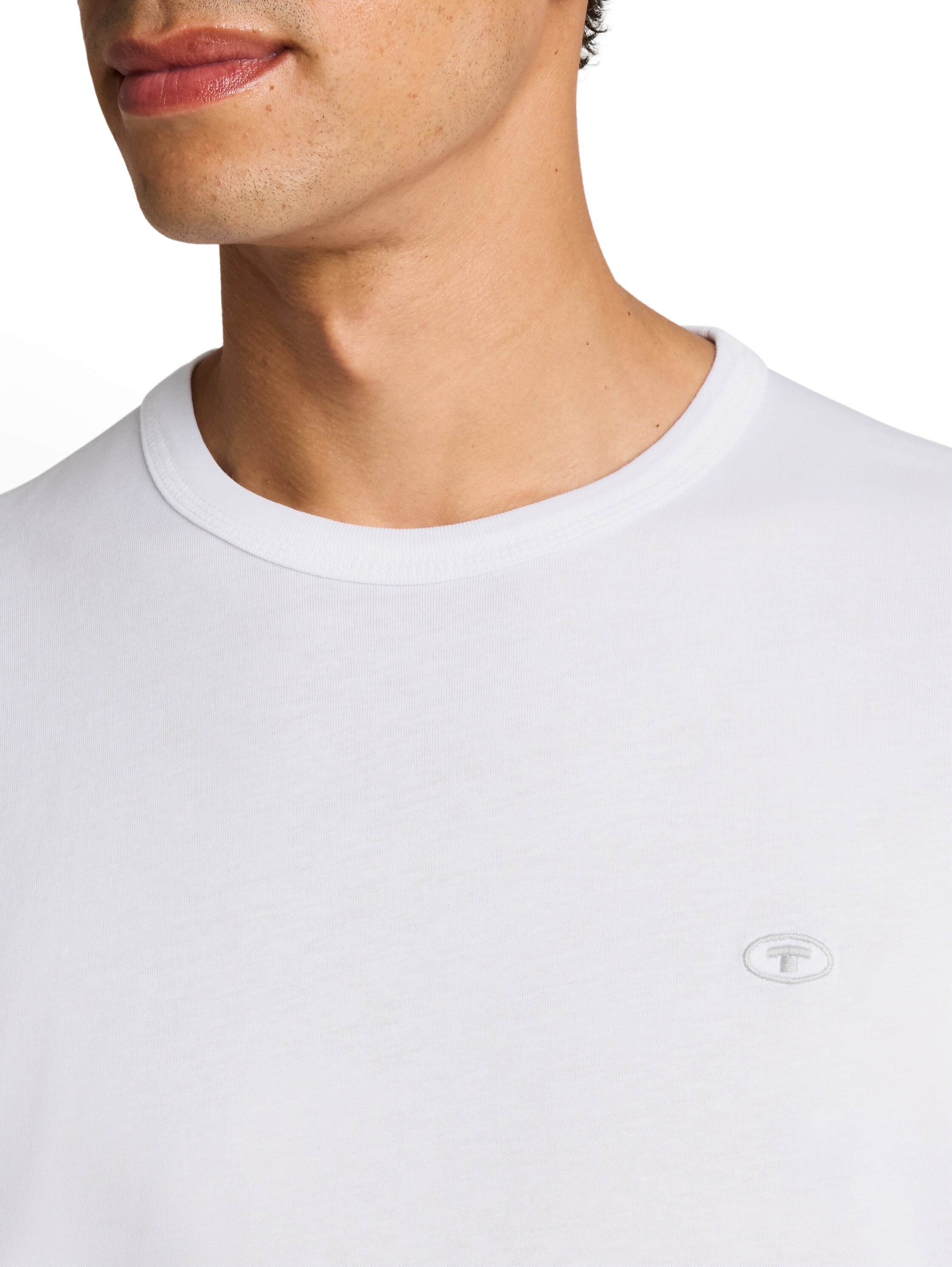 TOM TAILOR Langarmshirt 3 3er Pack Basic Langarmshirts / Rundhals mit Viskose