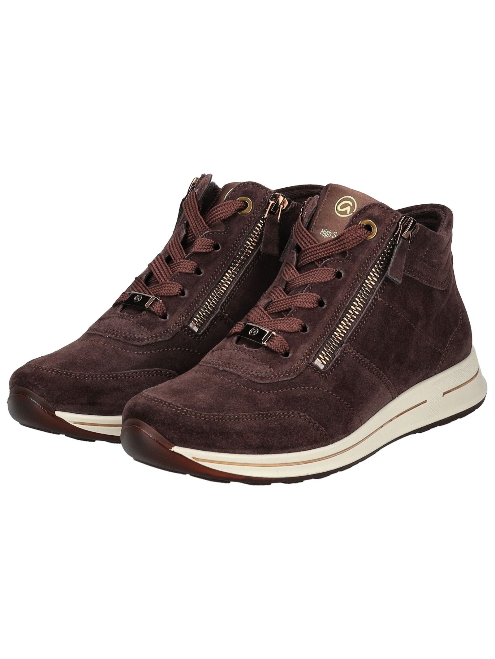 Sneaker ARA "Ara Sneaker Veloursleder", Damen, Gr. 38, marone, Veloursleder, Schuhe Sneaker 3