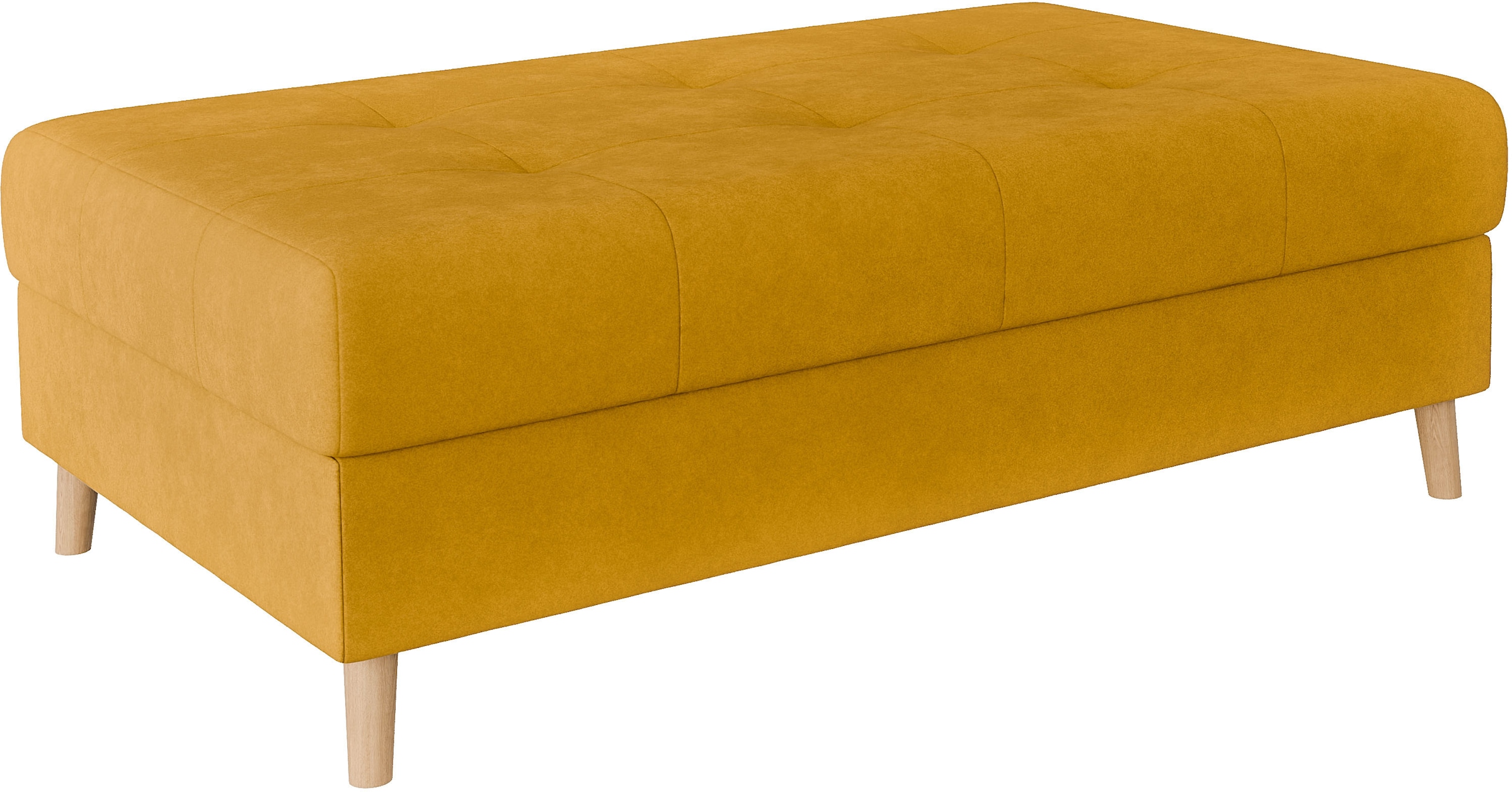 Home affaire Polsterhocker "CHARRE XXL, Steppung im Sitzbereich, Maße: B/T/H: 118/73/40 cm" passend zur Serie CHARRE, auch in Cord und Bouclé