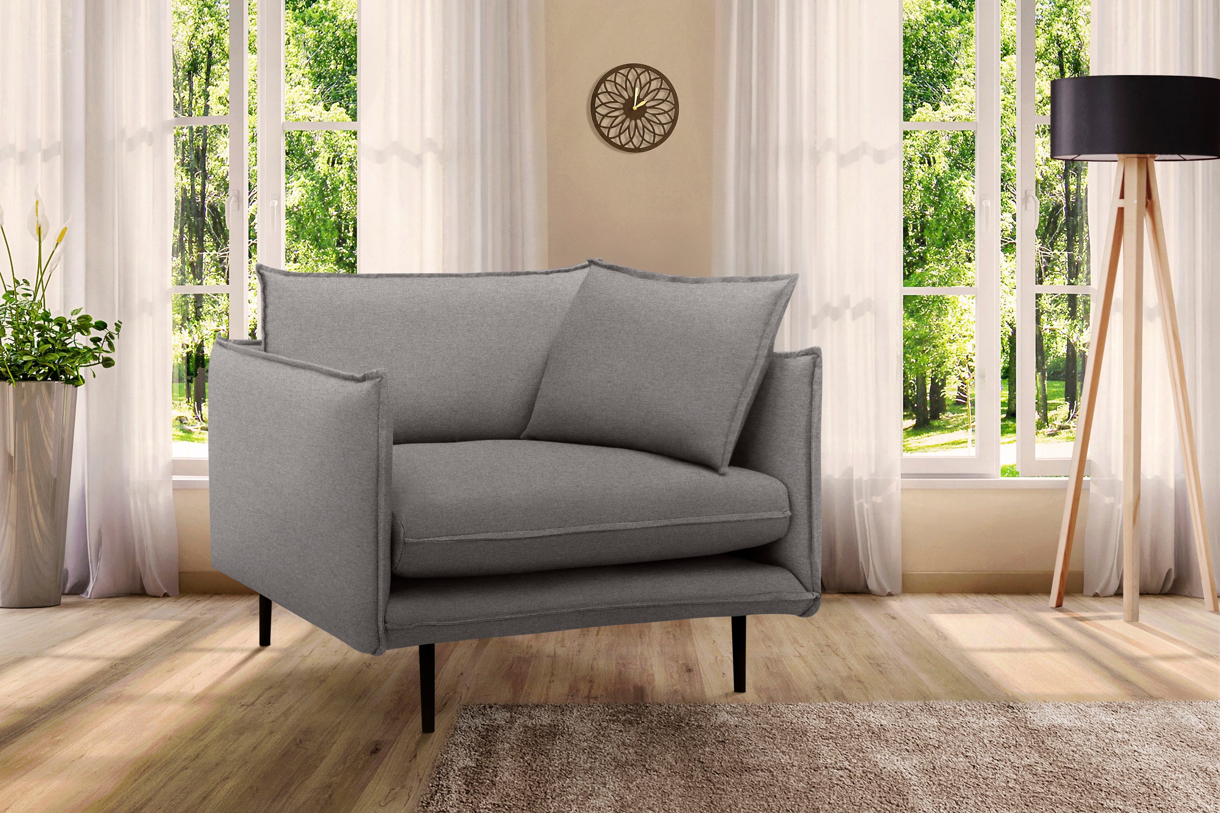 Home affaire 1,5-Sitzer "Somba" mit dickem Keder und eleganter Optik günstig online kaufen