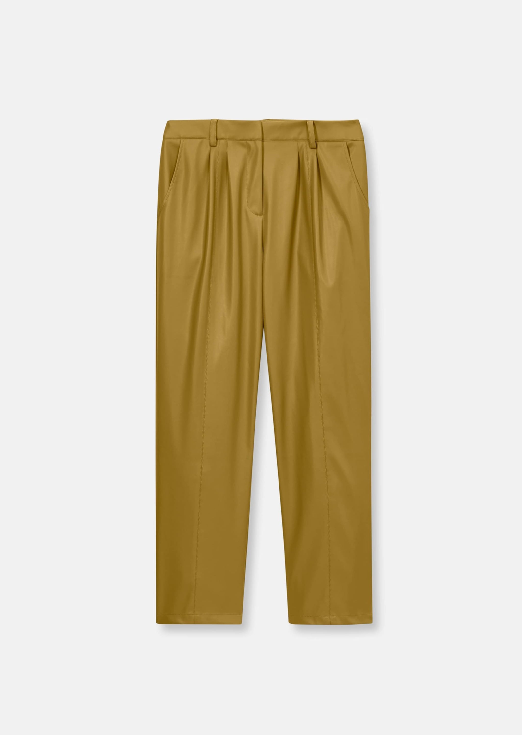 MADELEINE Culotte "Lederimitathose Verkürzte Hose mit geradem Bein"