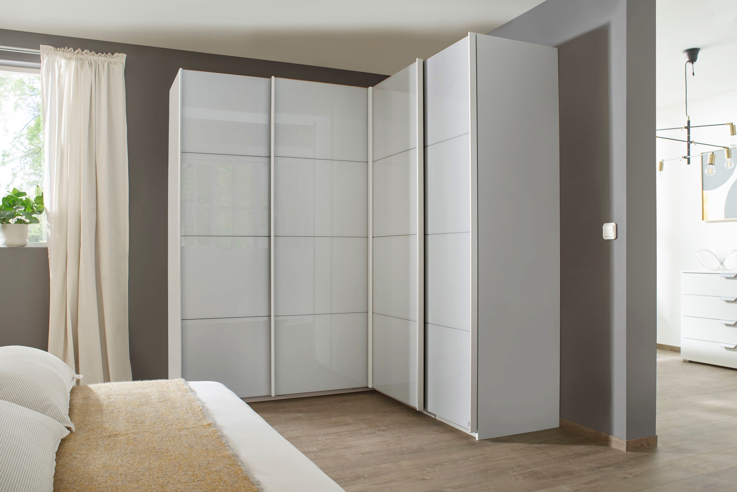 rauch Schwebetürenschrank "Kleiderschrank Garderobe Eckkleiderschrank QUADR günstig online kaufen