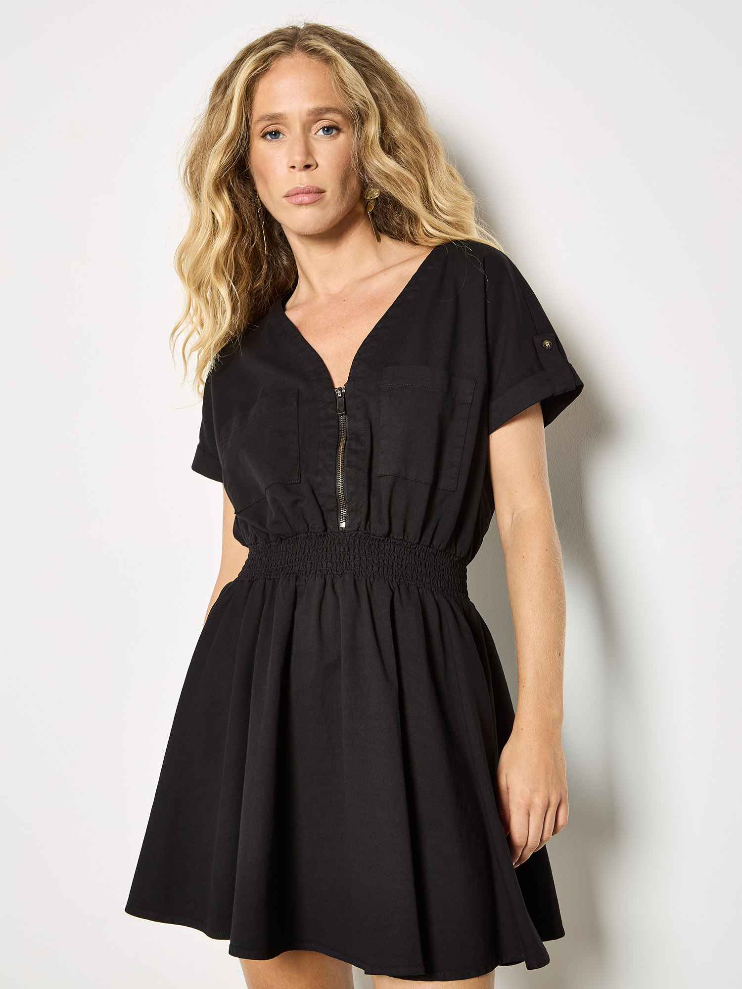 Apricot Minikleid "Minikleid" mit Reißverschlussdetail