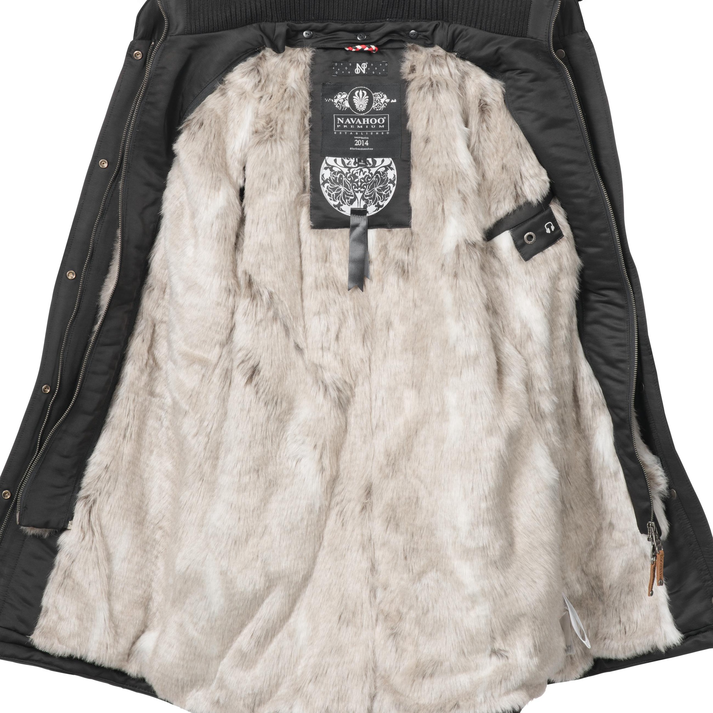 Navahoo Wintermantel »Daylight«, stylische Damen Winterparka mit Kunstfellkapuze