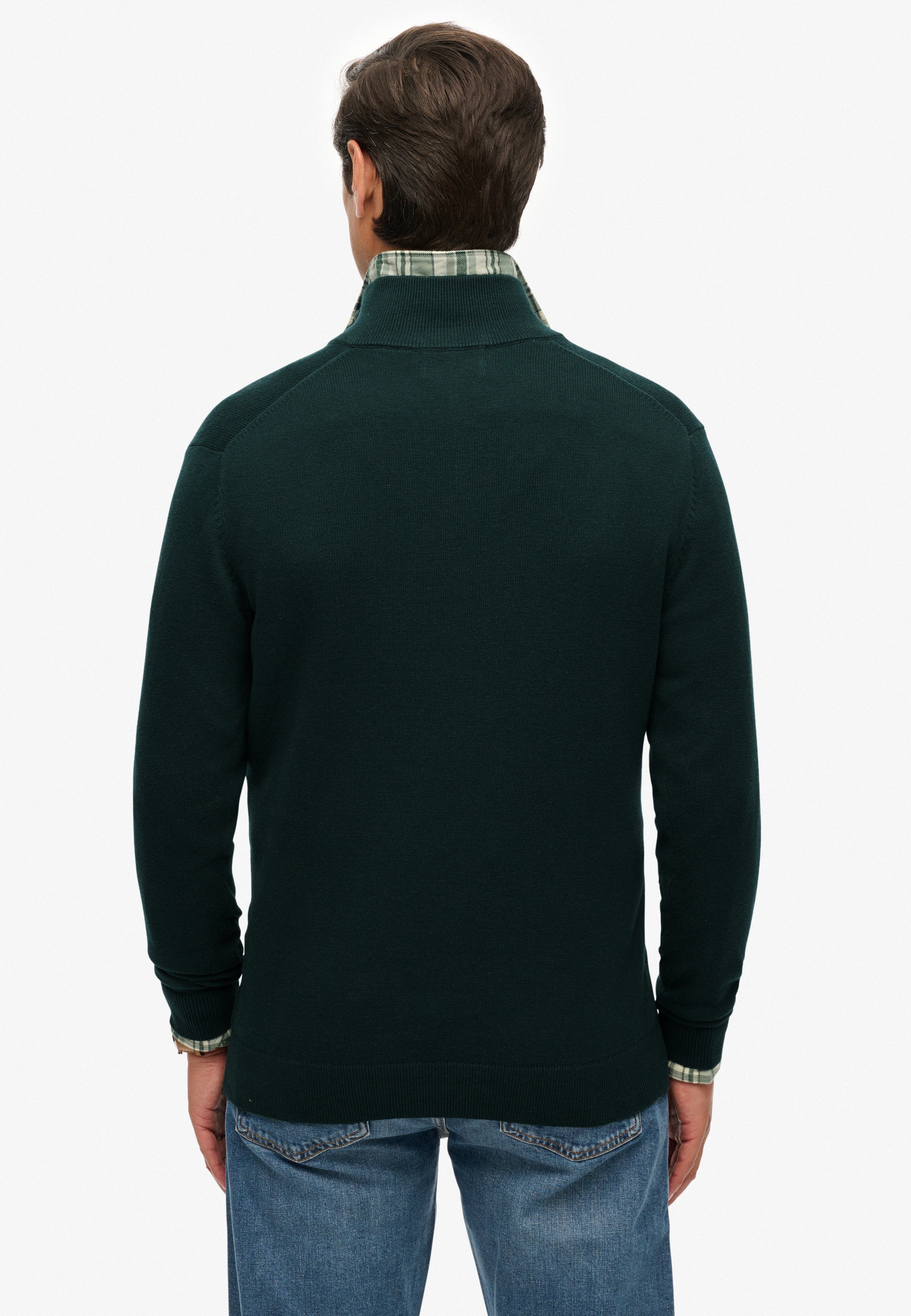 Superdry Strickpullover "ESSENTIALS COTTON HALF ZIP" günstig online kaufen
