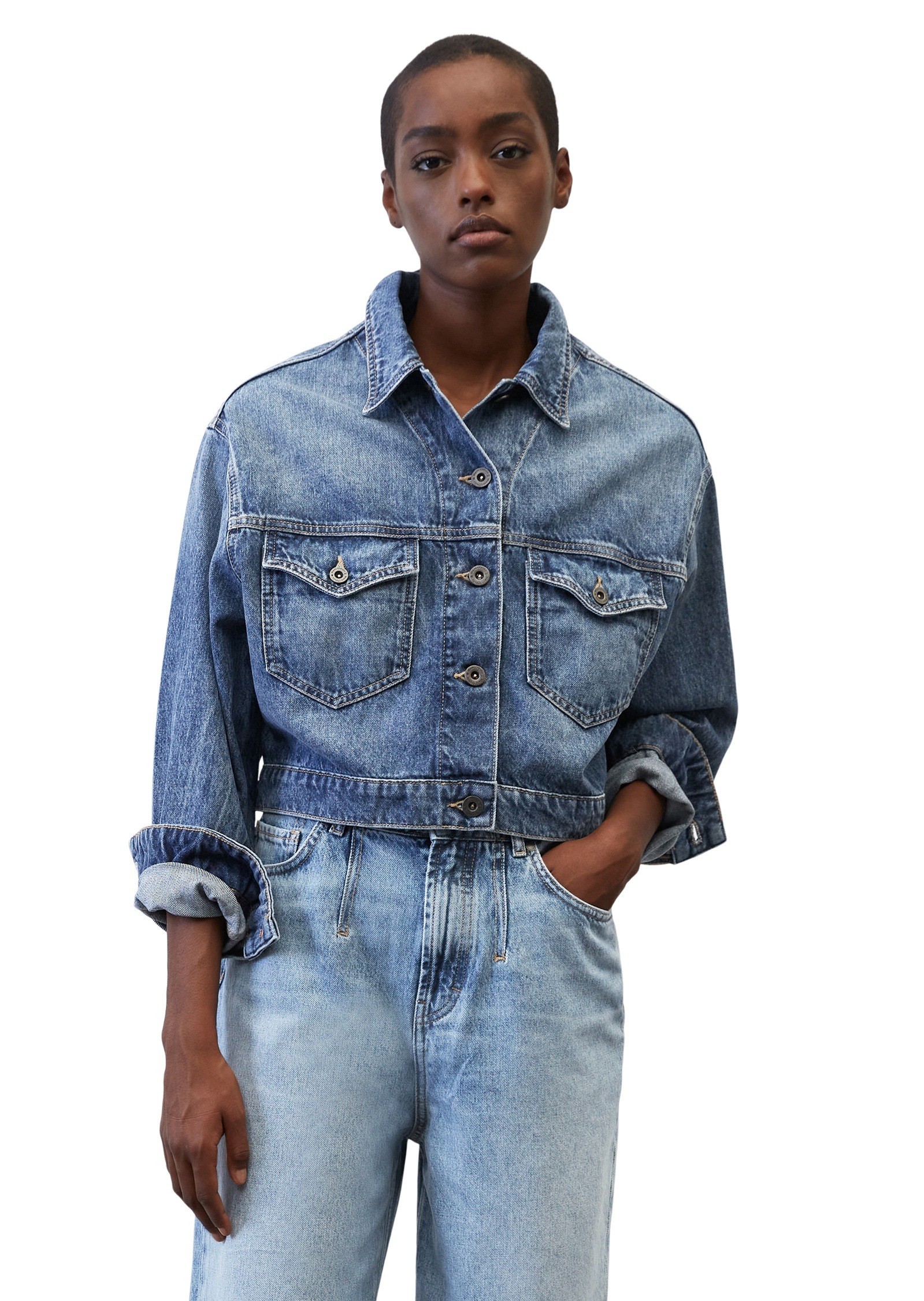 Marc O'Polo Jeansjacke »aus Organic Cotton«, ohne Kapuze