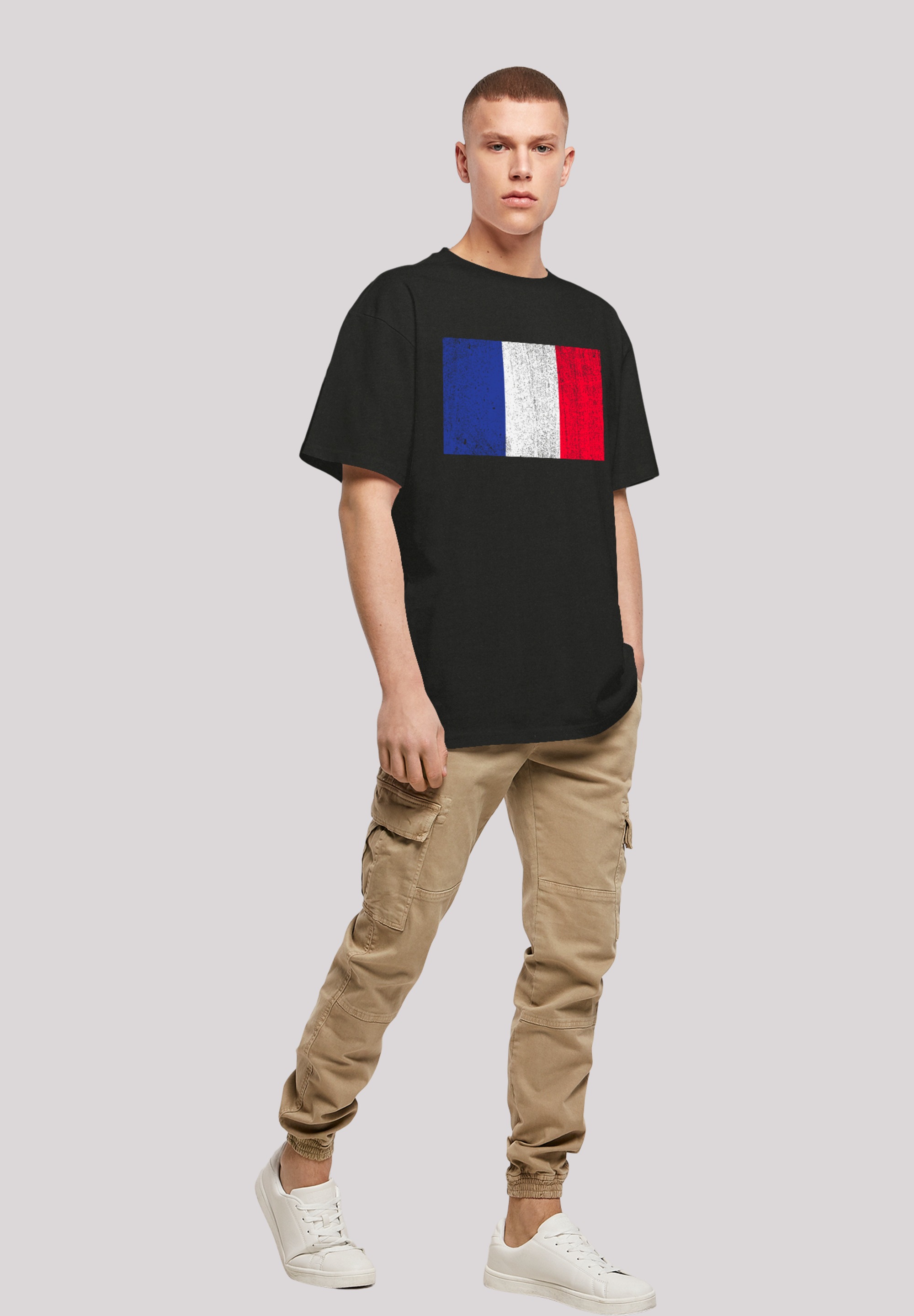 T-Shirt Frankreich ▷ distressed«, F4NT4STIC »France Flagge Print BAUR | kaufen