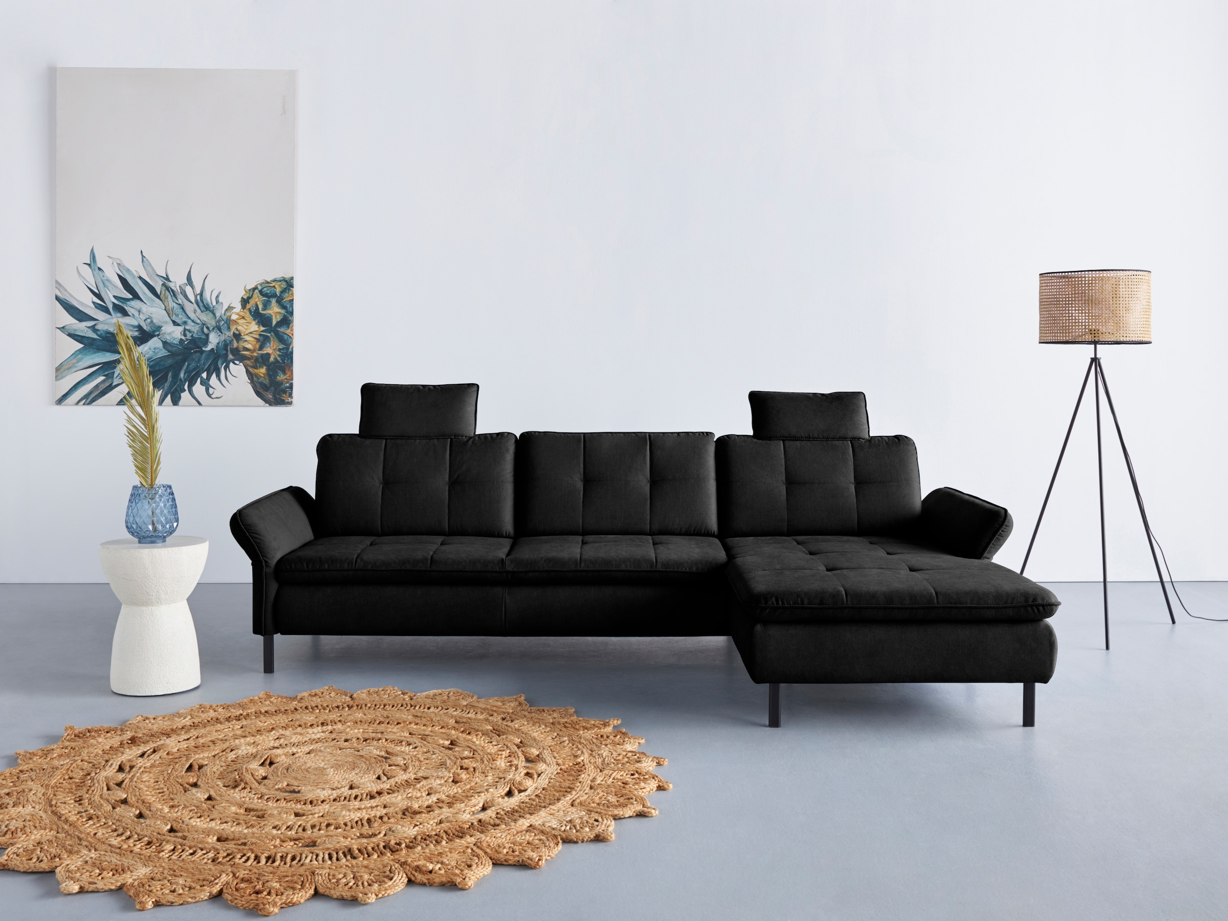 OTTO home Ecksofa "Birkholm L-Form" Armlehnverstellung, auch in Easy Clean Bezug - mit Wasser zu reinigen