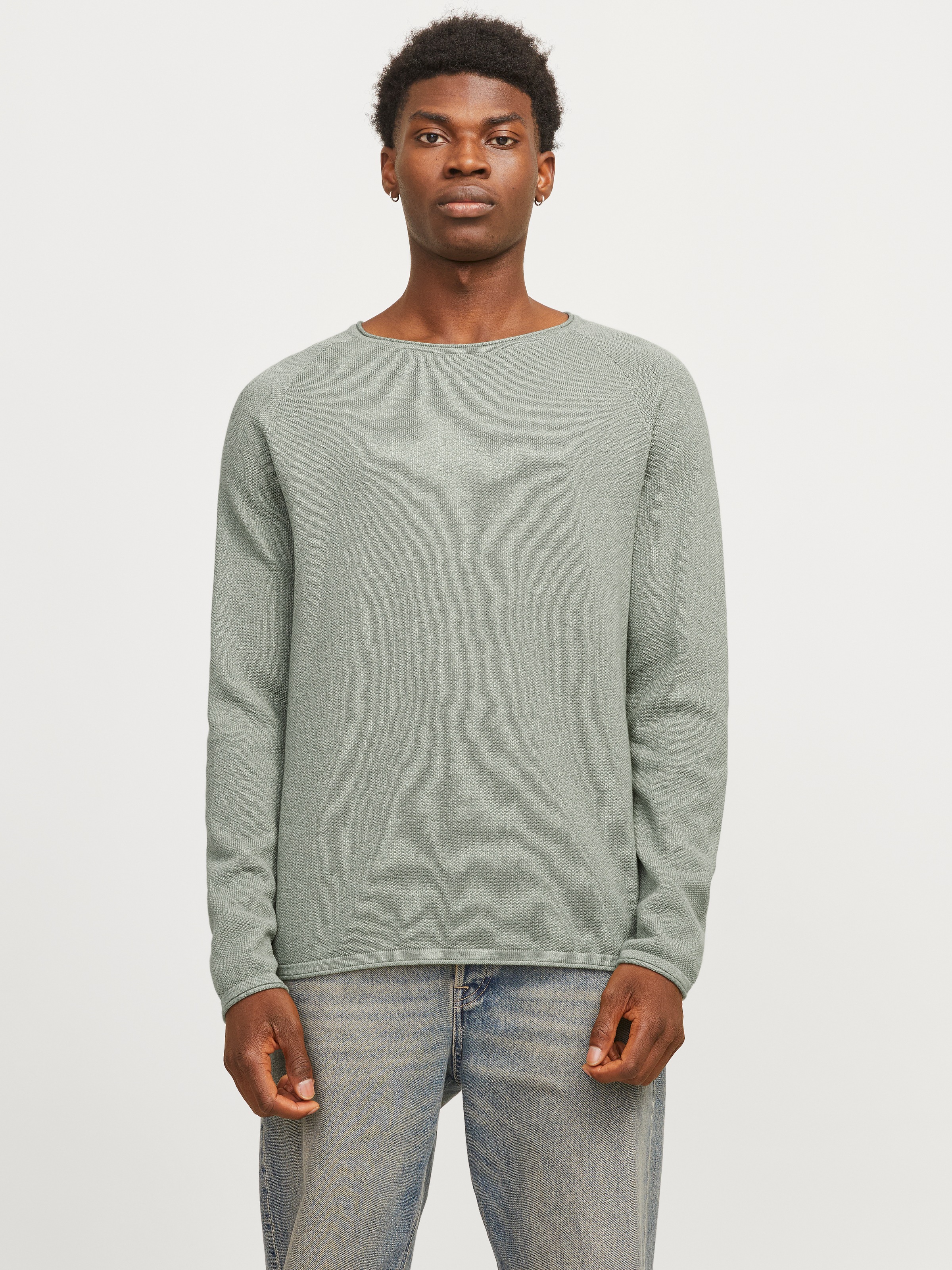 Jack & Jones Rundhalspullover "JJEHILL KNIT CREW NECK NOOS", aus Strukturst günstig online kaufen