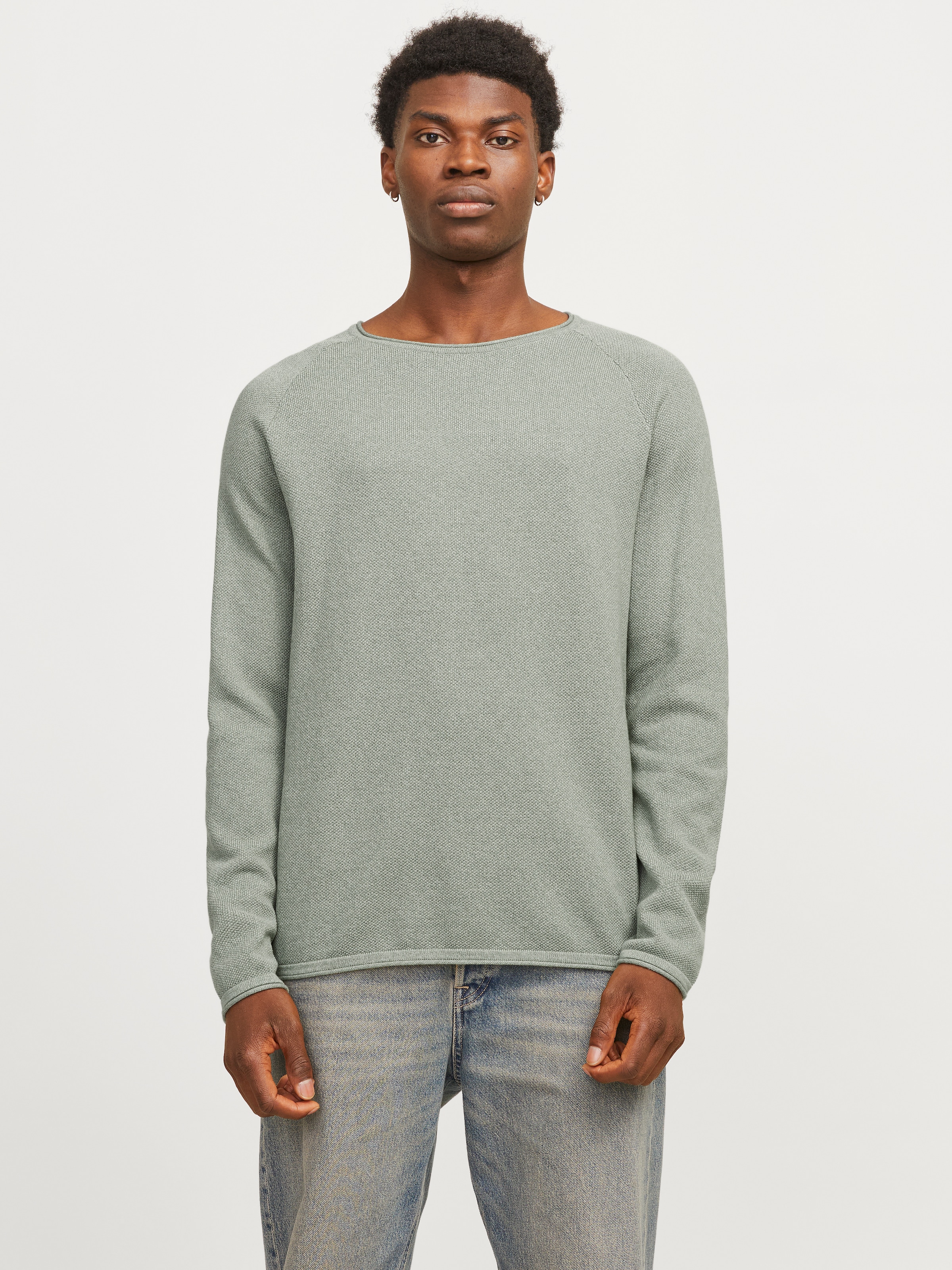 Jack & Jones Rundhalspullover "JJEHILL KNIT CREW NECK NOOS", mit Strukturst günstig online kaufen