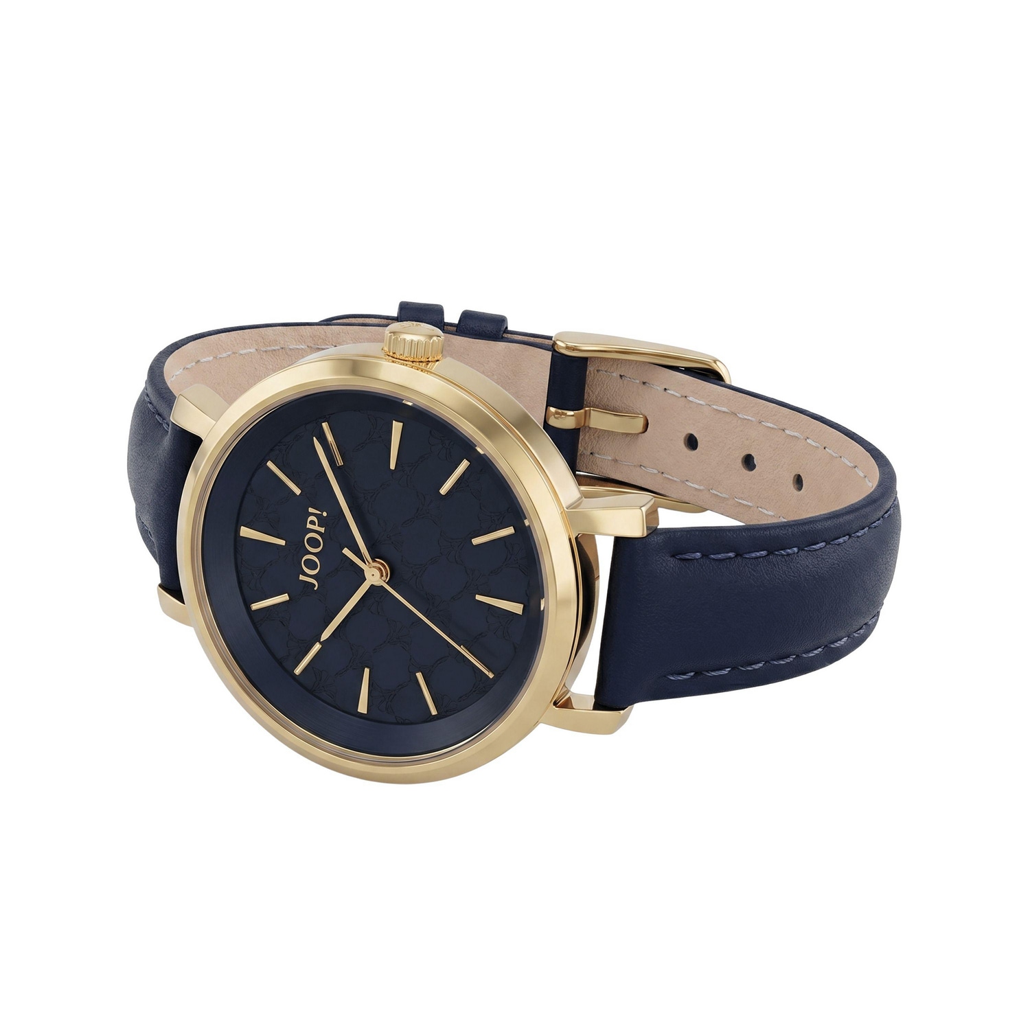 JOOP! Quarzuhr Armbanduhr, Damenuhr, Lederarmband, analog