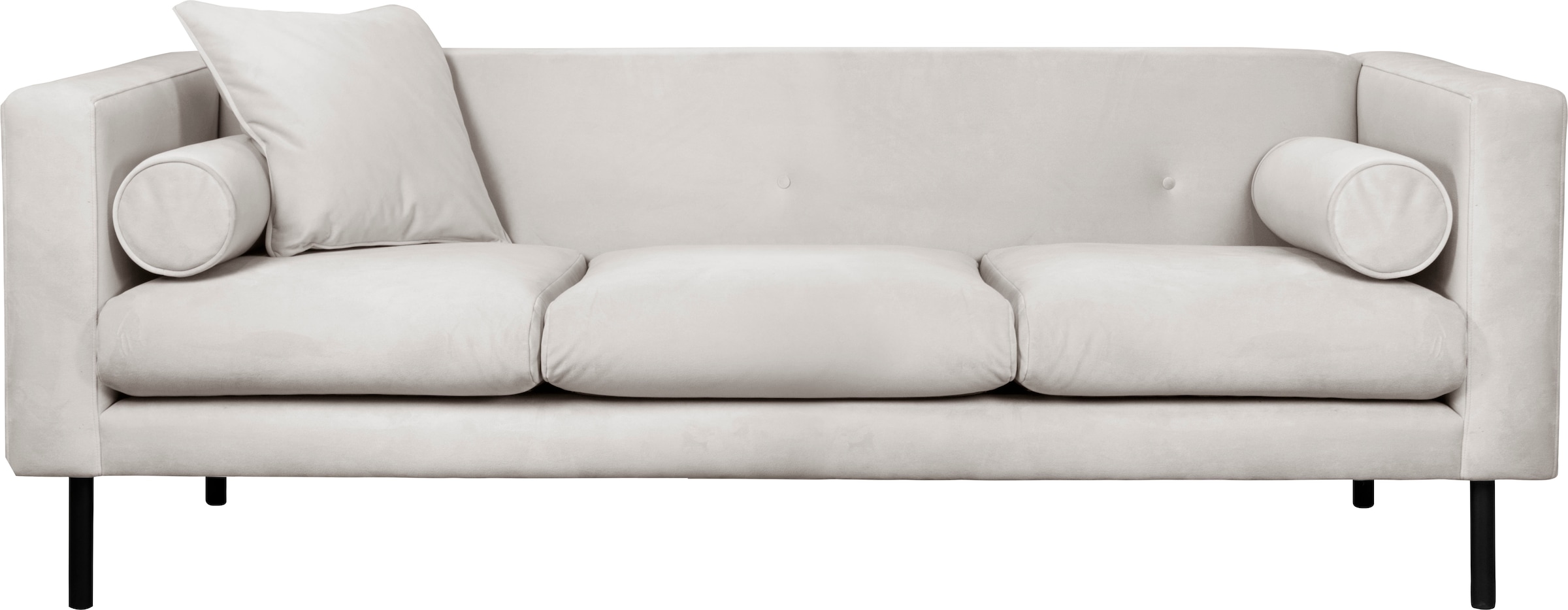 Guido Maria Kretschmer Home&Living 3-Sitzer »Lillibeth Designsofa mit Wellenunterfederung, Maße B/T/H: 218/74/83 cm«, Zierkissen als Wendekissen, Bezug Samtoptik oder Cord