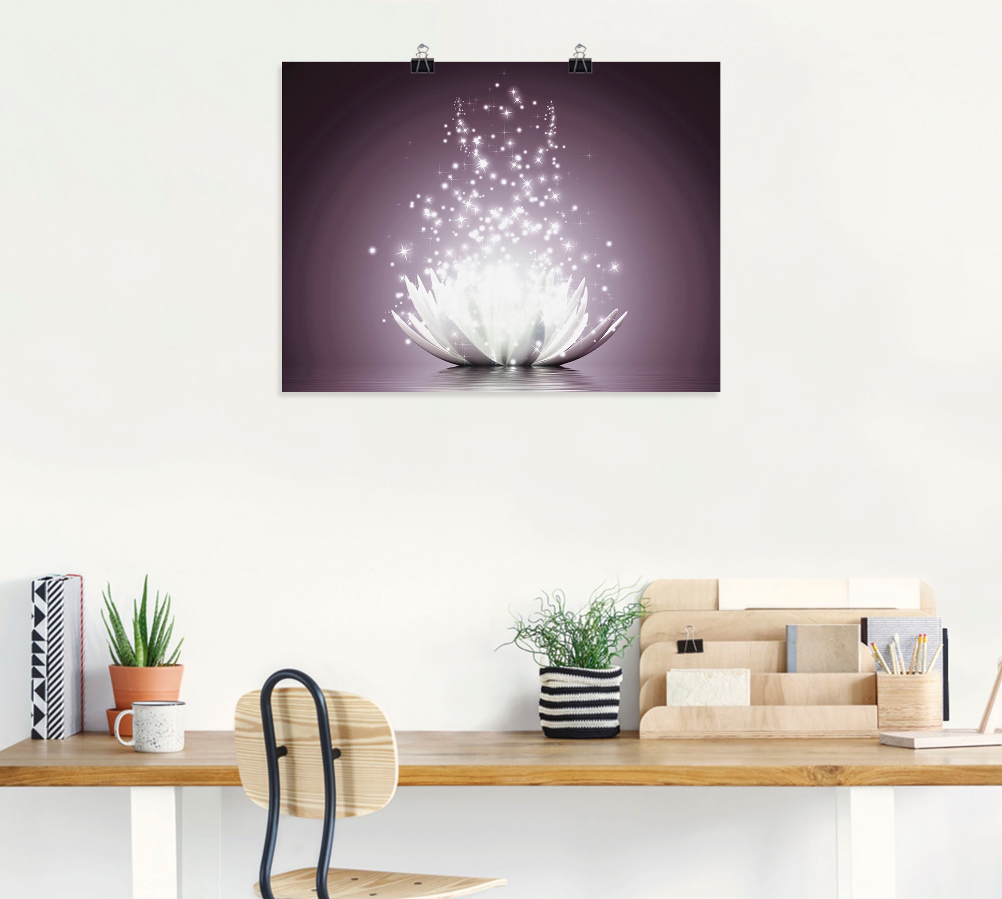 Artland "Magie der Lotus-Blume" Blumen 1 Stk. tlg. als Leinwandbild, Poster günstig online kaufen