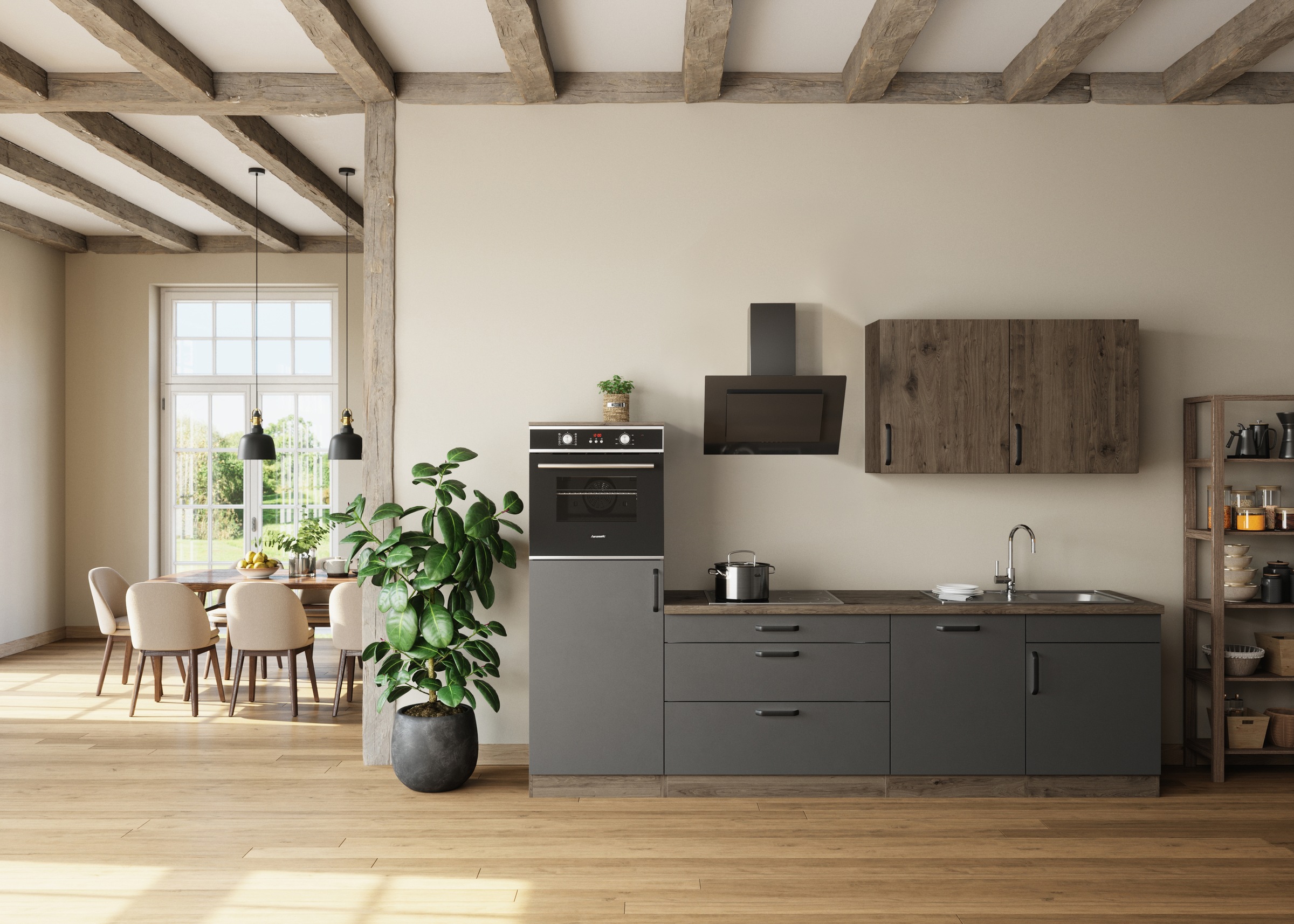 wiho Küchen Küchenzeile "Elba, TOPSELLER" wahlweise mit Hanseatic E-Geräten günstig online kaufen