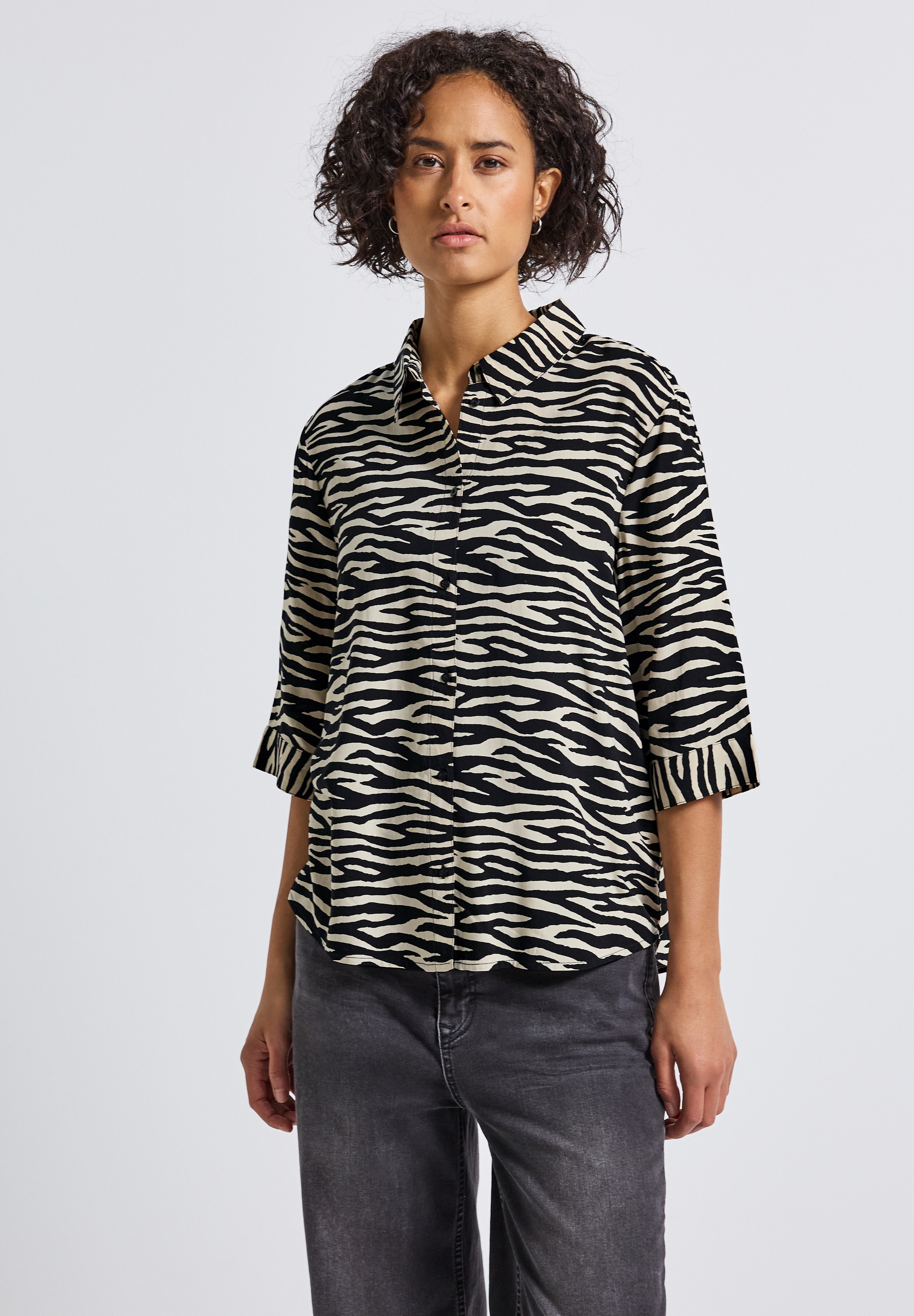 STREET ONE Hemdbluse, aus seidiger Viskose günstig online kaufen