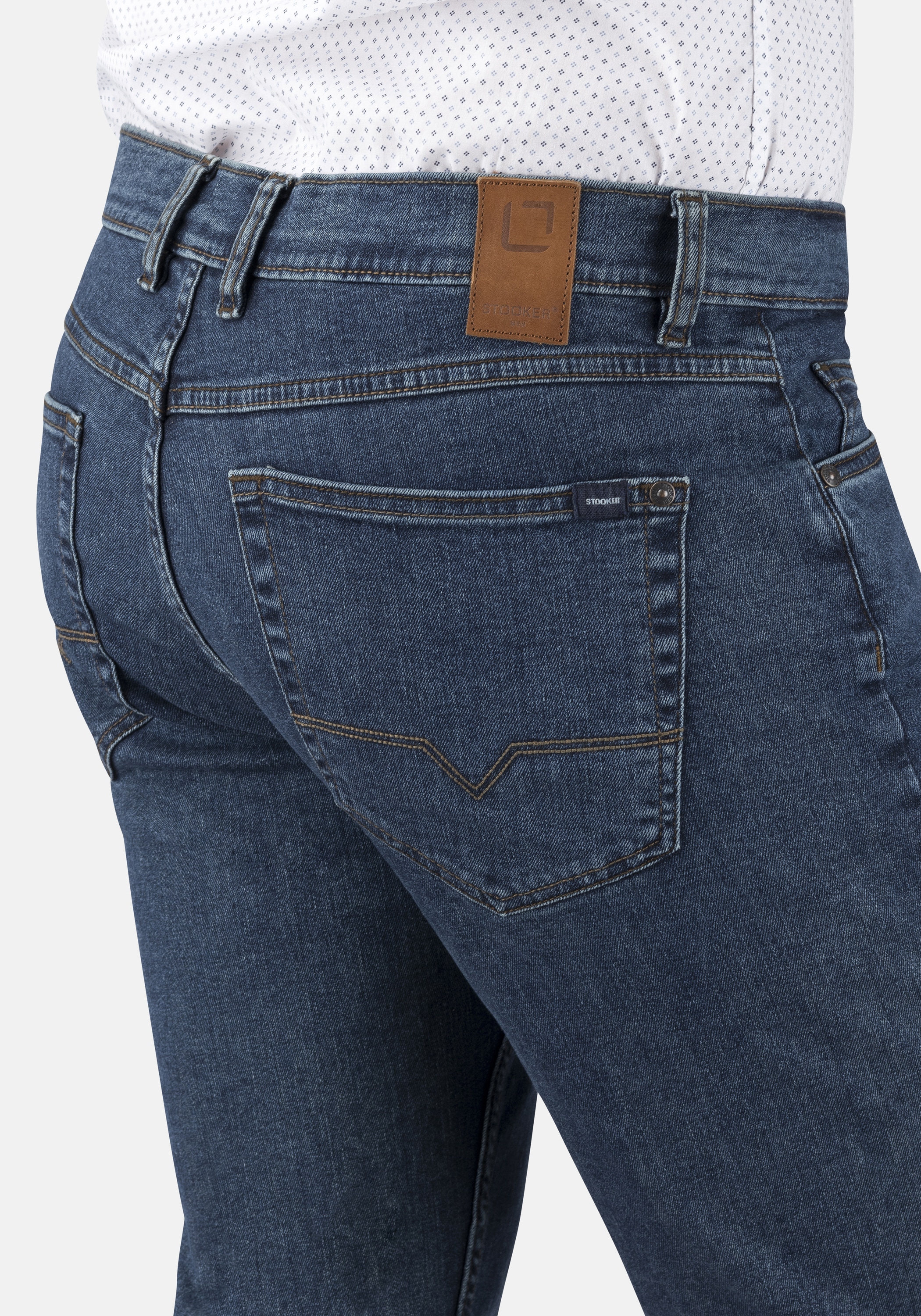 Stooker Men 5-Pocket-Hose »Frisco Denim Straight Fit Men«, Straight Fit Casual Clean Wash Twill Coloured Comfort Flex! für Herren