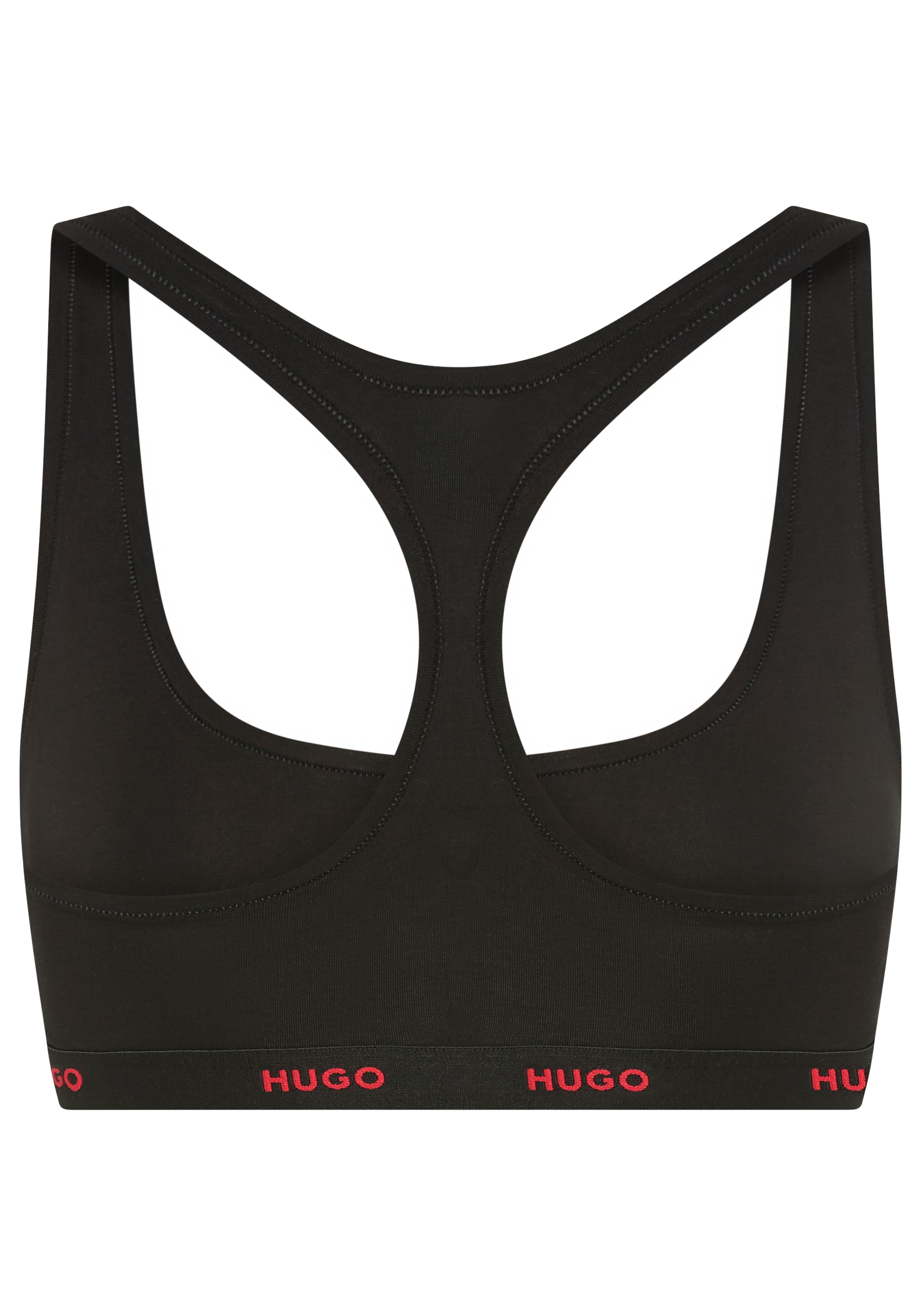HUGO Underwear Bralette, Ringerrücken, Unterbrustband mit Logoschriftzug