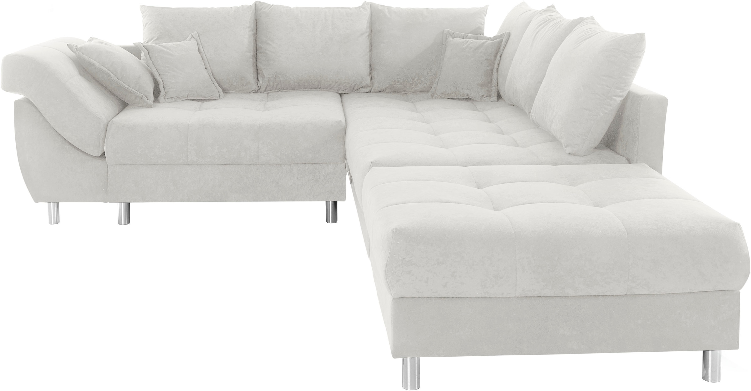 COLLECTION AB Ecksofa »(Spar-Set) Innsbruck L-Form und Hocker«, (Spar-Set), Ecksofa und Hocker, Recamiere links oder rechts montierbar