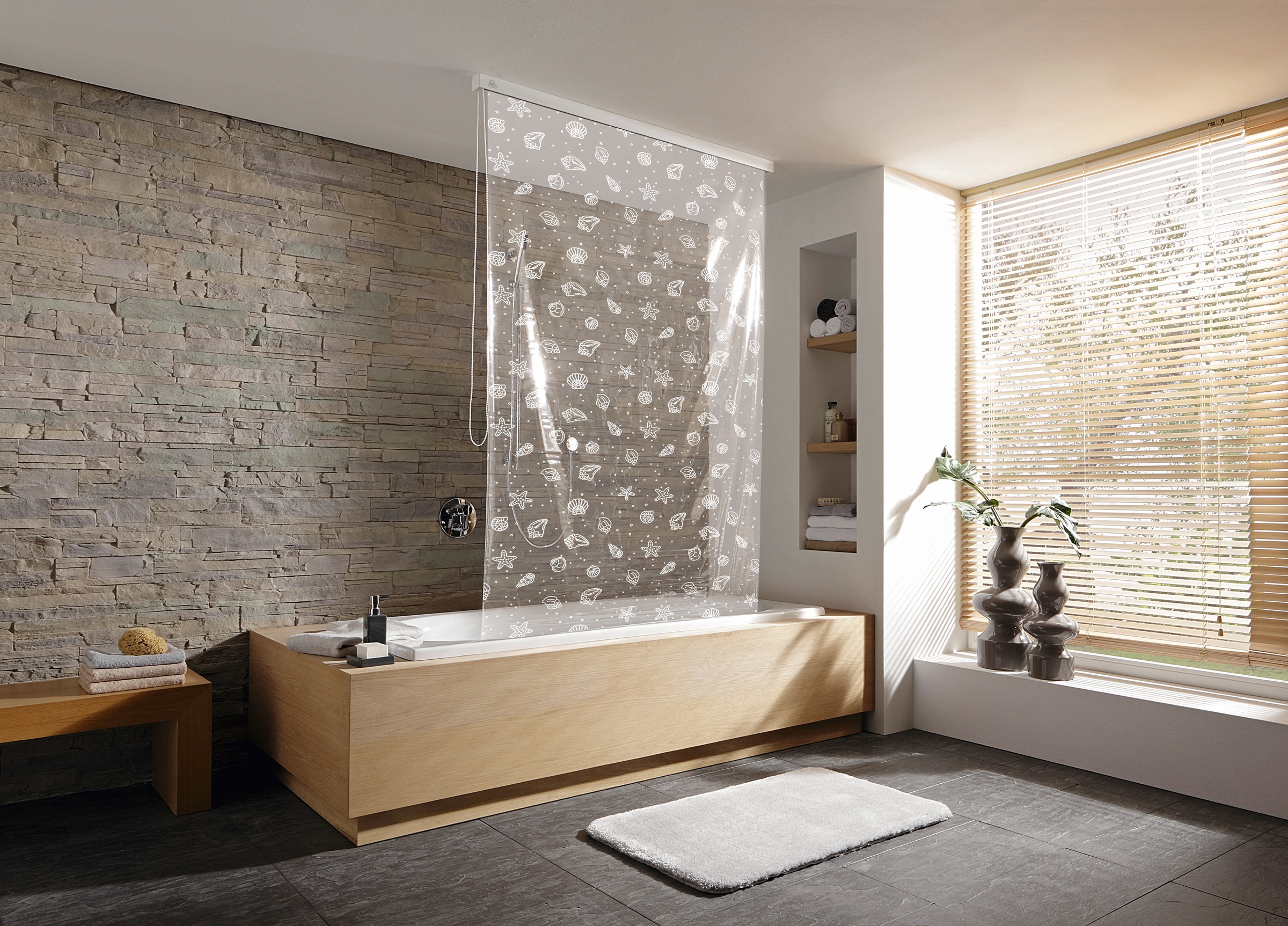 Kleine Wolke Duschrollo Breite 134 cm ausziehbar, 128 x 240 cm günstig online kaufen