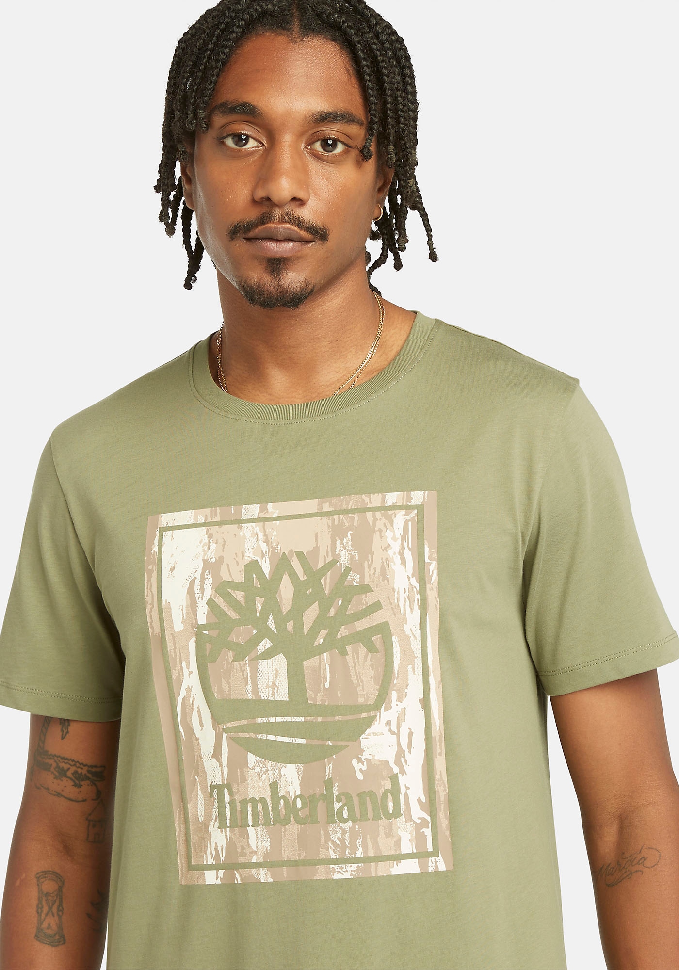 Timberland T-Shirt "STACK LOGO Camo Short Sleeve Tee", in großen Größen günstig online kaufen