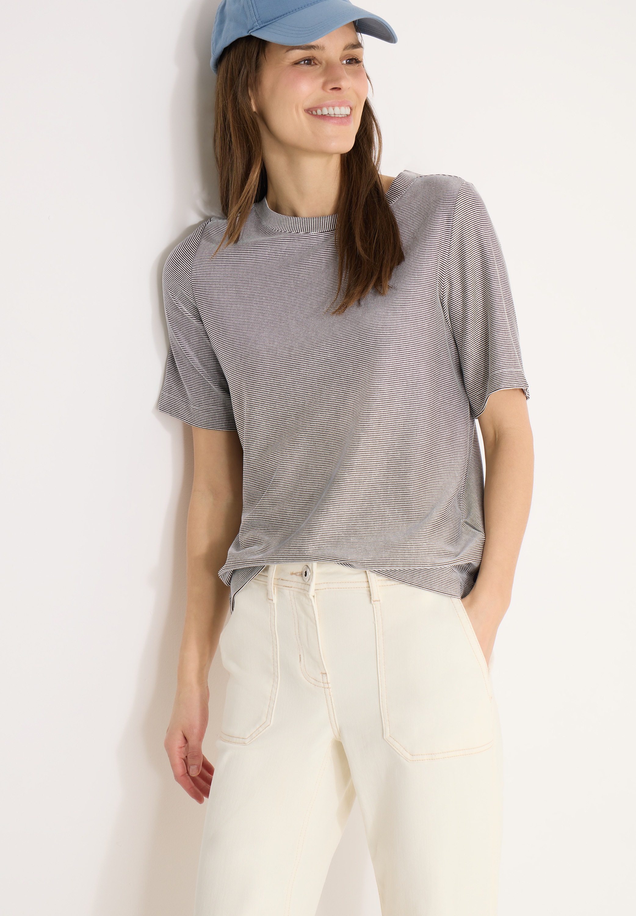 Cecil Rundhalsshirt mit U-Boot-Ausschnitt günstig online kaufen