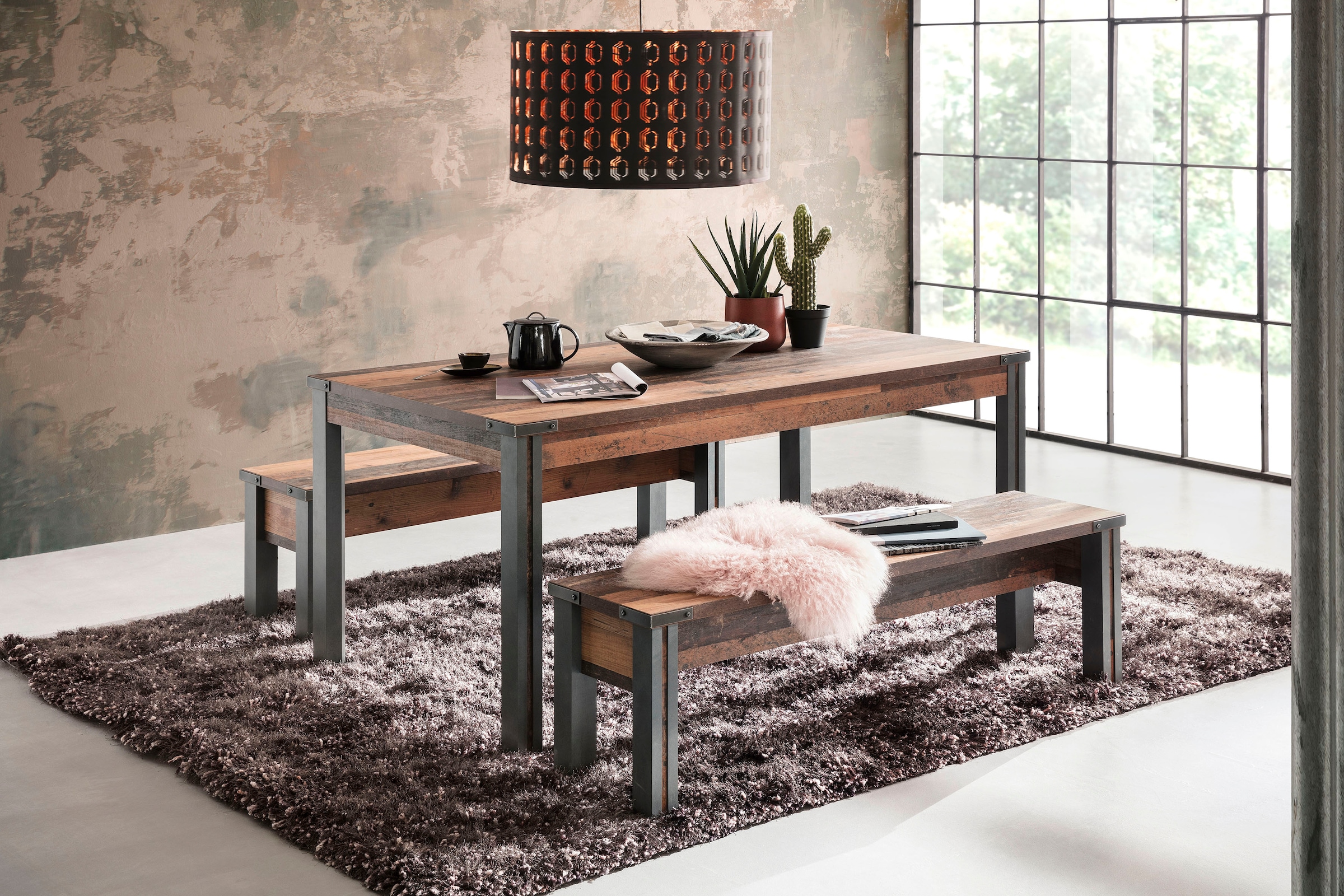 Home affaire Sitzbank »Bristol« Esszimmerbank mit Platz für 2 Personen - (B/T/H) 140/35/44 cm