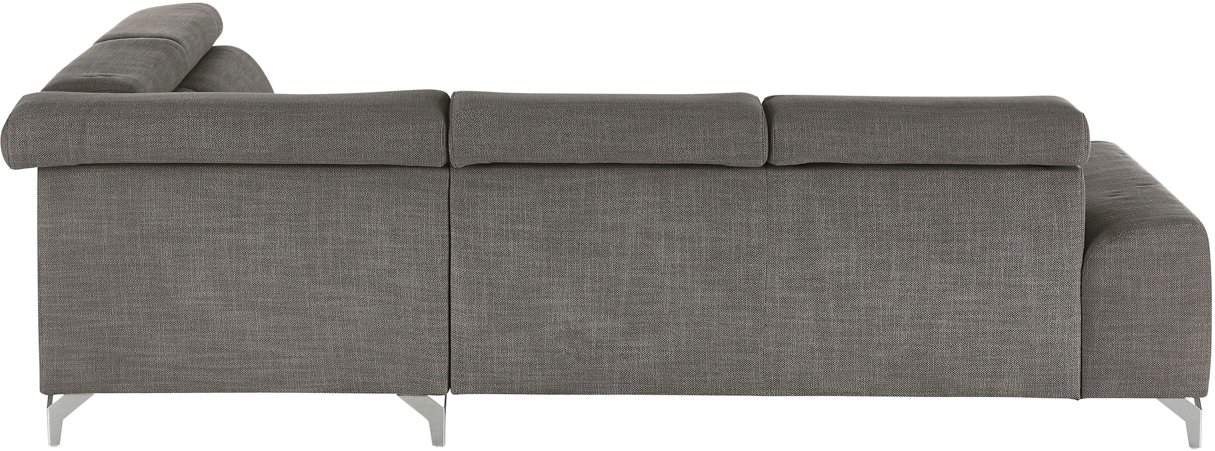 3C Candy Ecksofa »Greve Sofa immer mit manuelle Kopfteilverstellungen, modern, elegant«, wahlweise motorischer Sitzvorzug, bequem und zeitlos, L-Form