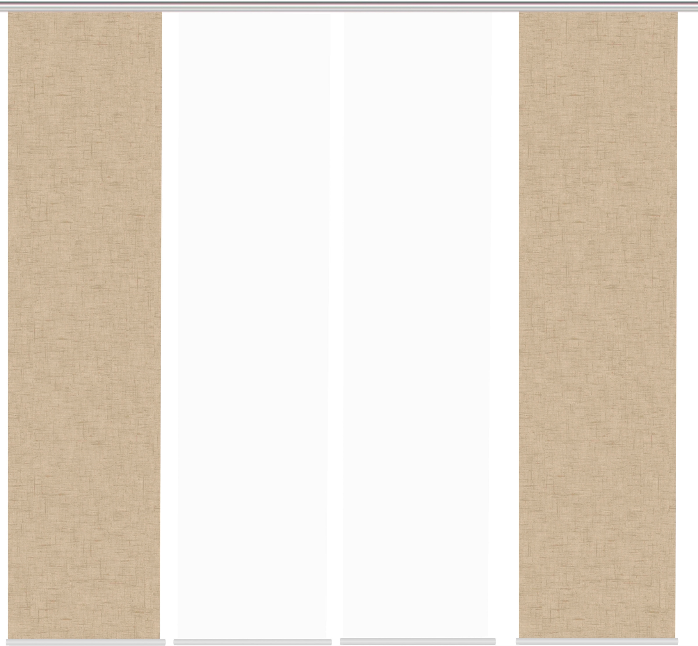 HOME WOHNIDEEN Schiebegardine »PIVE 4er SET«, (4 St.), Schiebevorhang Digidruck 4er Set PIVE