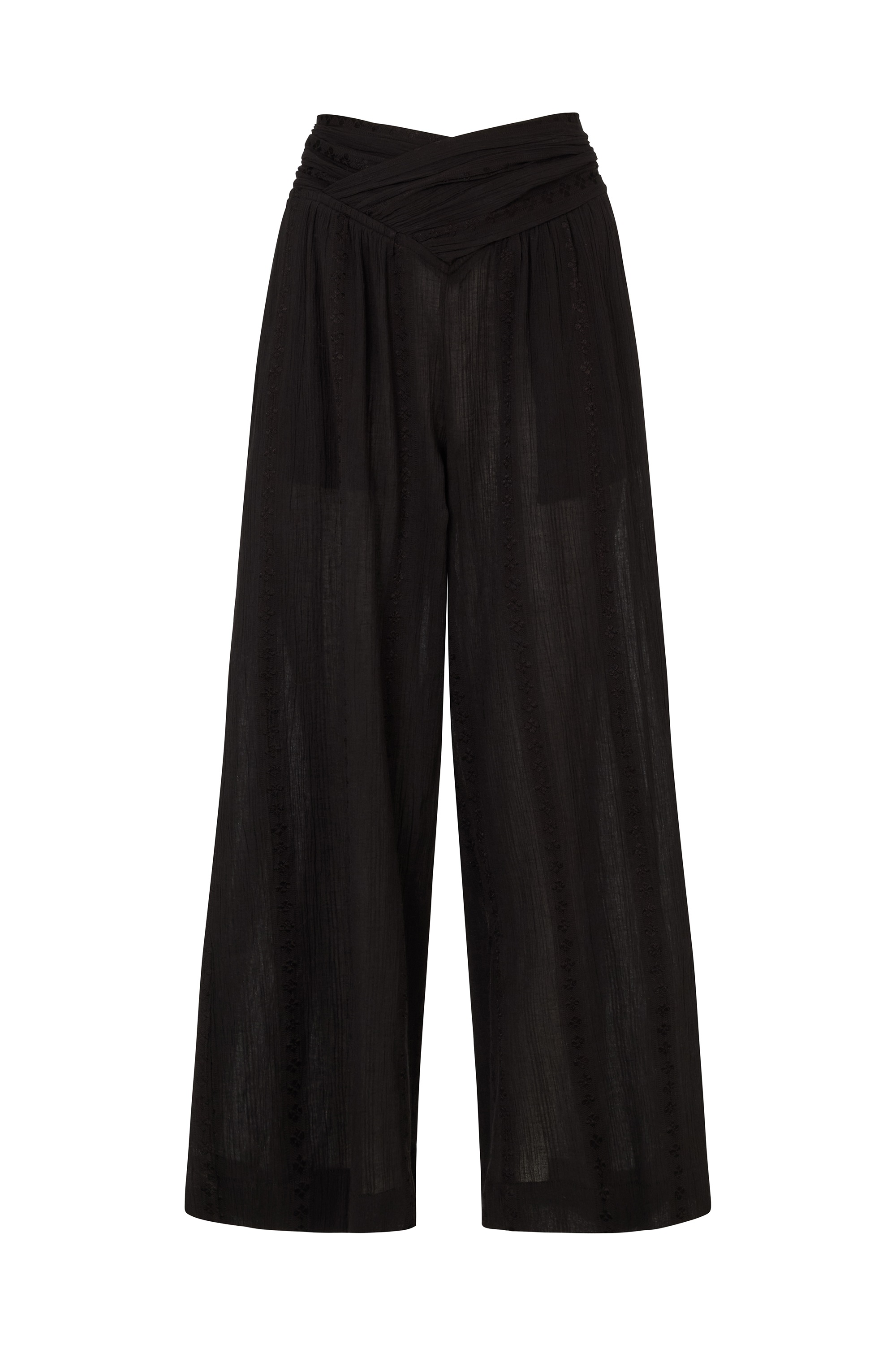 RAFFYA Jerseyhose "Farrah Wide Leg Jacquard Trouser Damen" günstig online kaufen