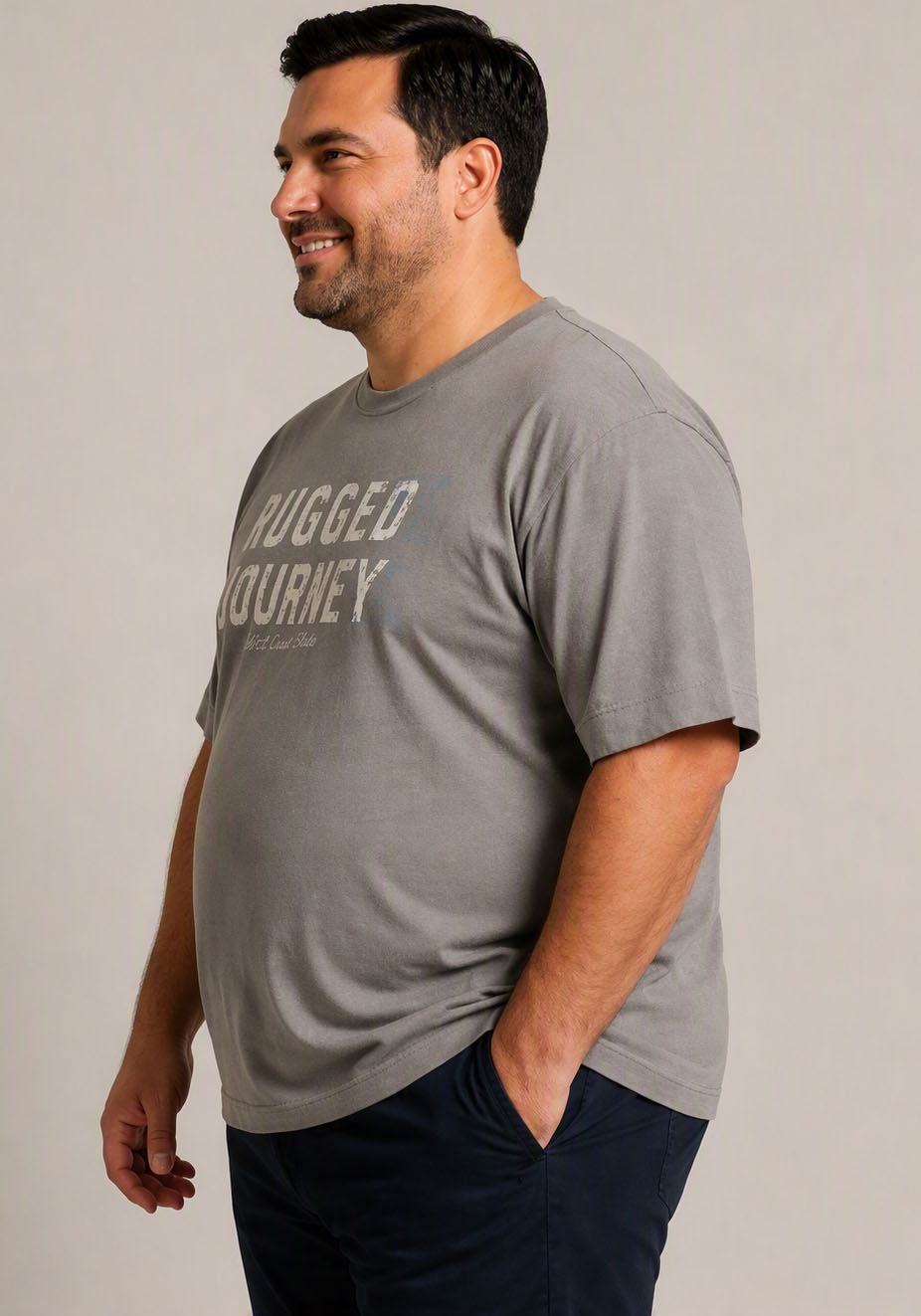 Man's World Plus Rundhalsshirt »auch in Grosse Größen bis Gr. 7XL Ärmel-Fit« Regular Fit, Kurzarm, mit Print, bedruckt, aus Single Jersey