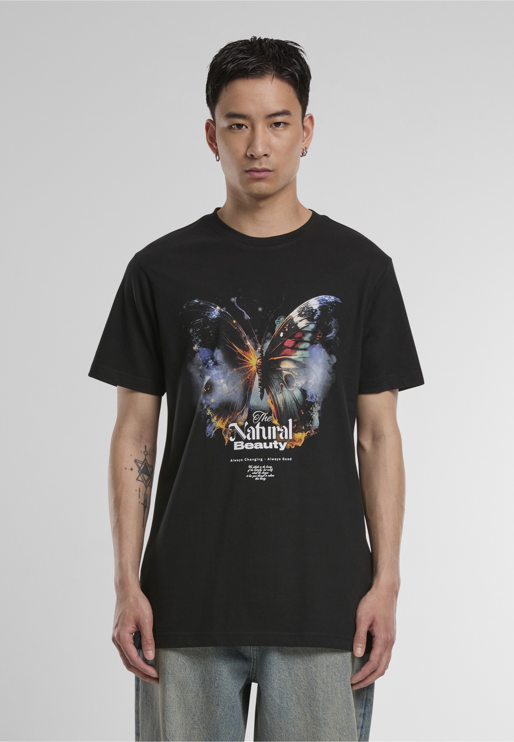 MisterTee T-Shirt »MisterTee Natural Beauty Butterfly Tee« 1 Stk.
