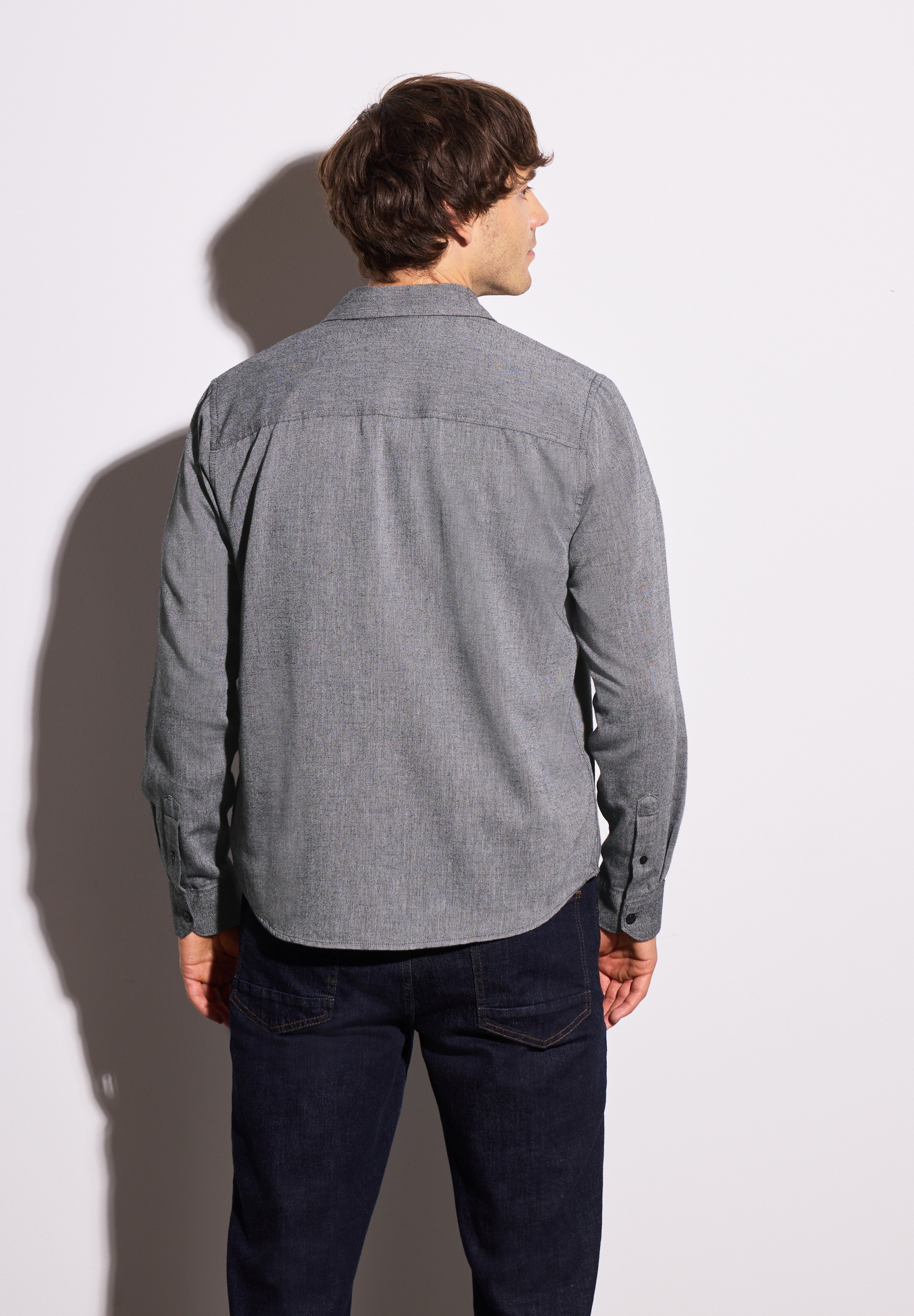 STREET ONE MEN Langarmhemd, aus reiner Baumwolle