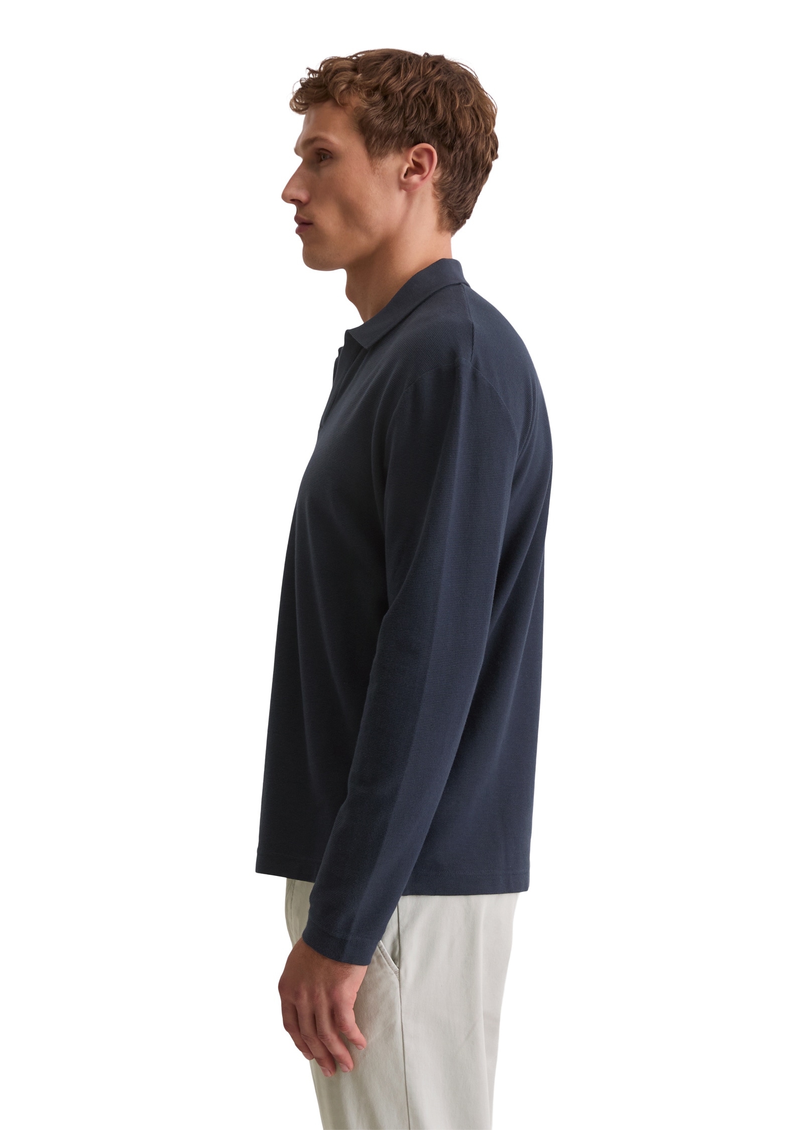 Marc O'Polo Langarm-Poloshirt »aus weichem Bio-Baumwoll-Jersey«