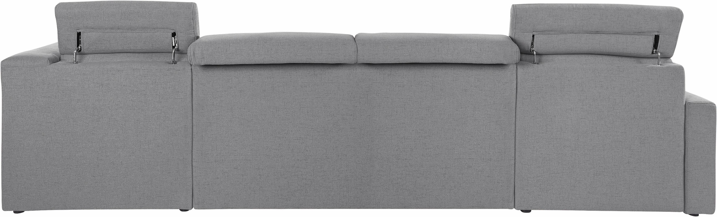 DOMO collection Wohnlandschaft »Ava moderne Sitzheftung mit toller Doppelnaht, komfortabel, U-Form«, mit Federkern, wahlweise mit Kopfteilverstellungen