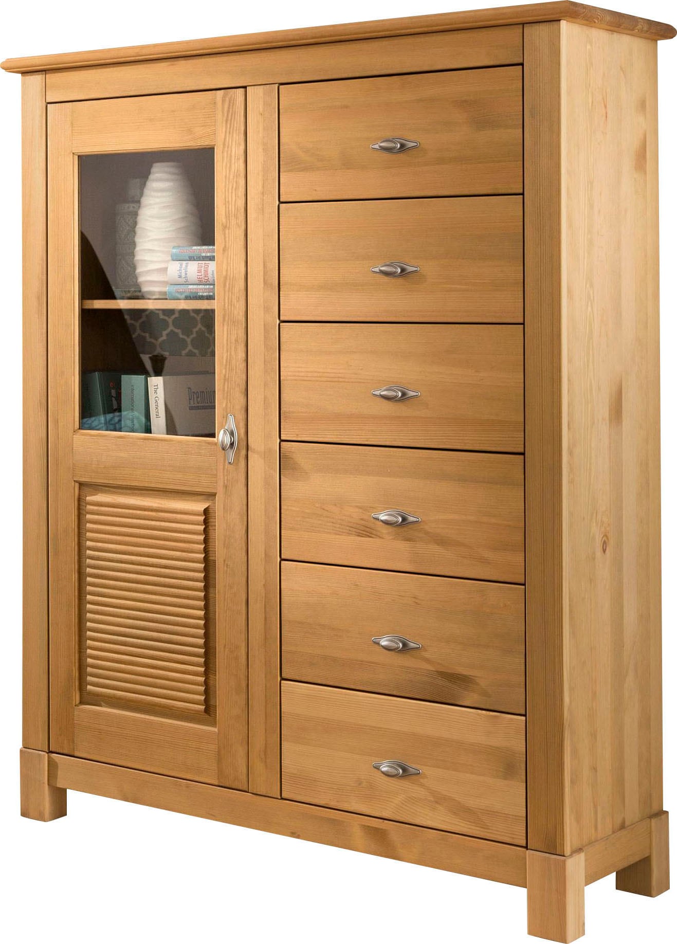 Home affaire Highboard "Rauna", Vitrine, Breite 103 cm, FSC-zertifiziertes günstig online kaufen