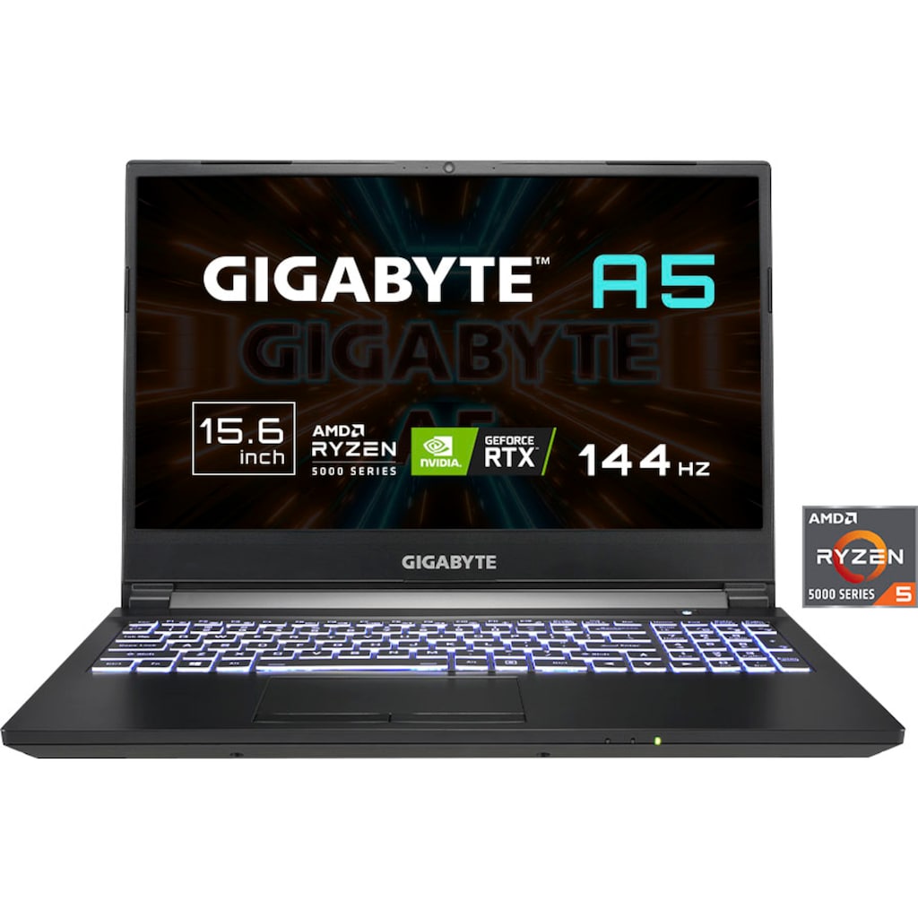 Gigabyte Notebook »A5 K1-ADE1130SD 39,62cm (P)«, 39,6 cm, / 15,6 Zoll, AMD, Ryzen 5, GeForce RTX 3060, 512 GB SSD