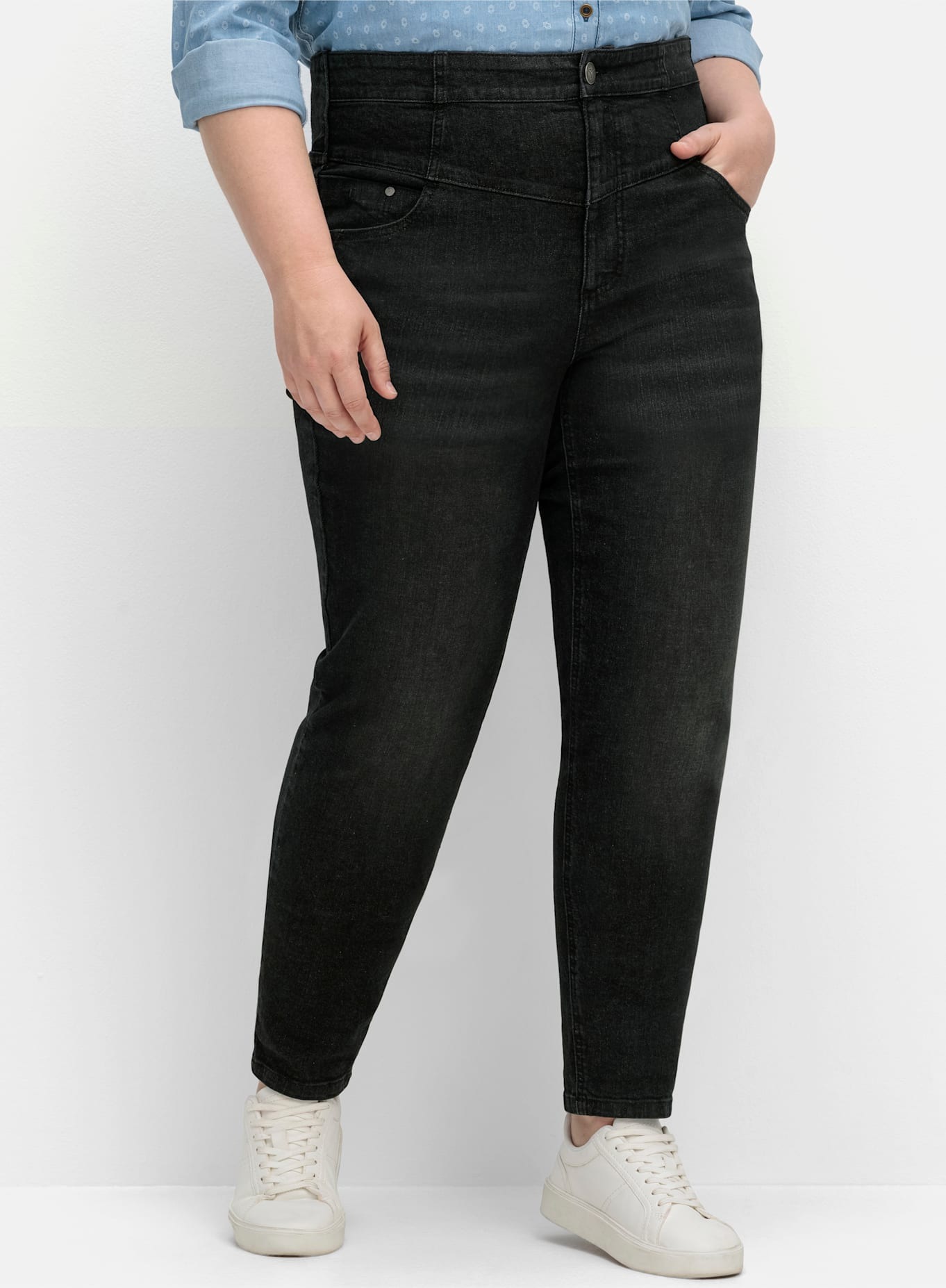 Sheego Stretch-Jeans 1 Stk. tlg. günstig online kaufen