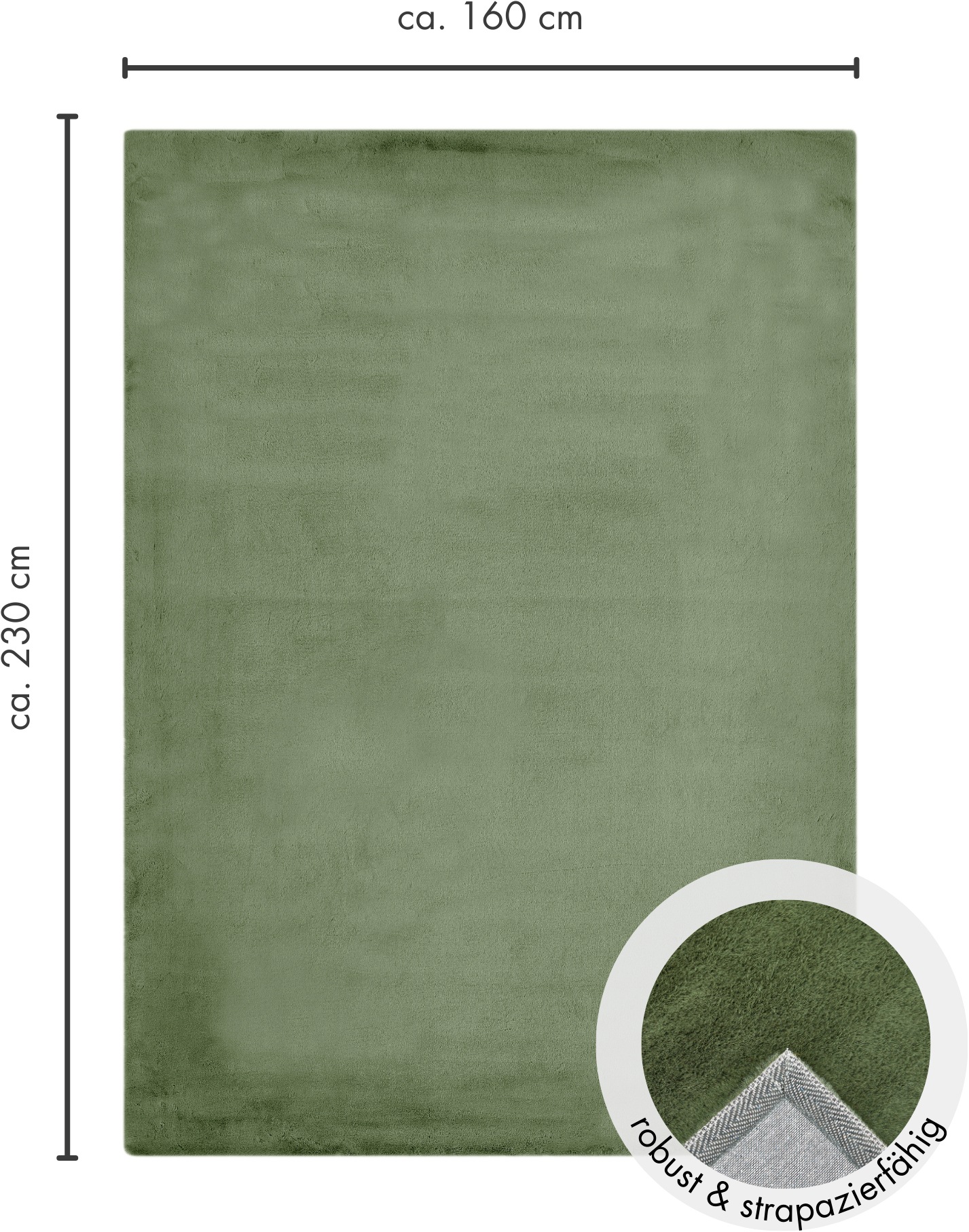 LUXOR living Fellteppich »Novara«, rechteckig, 30 mm Höhe, Kunstfell, Kaninchenfell-Haptik, besonders weicher Hochflor