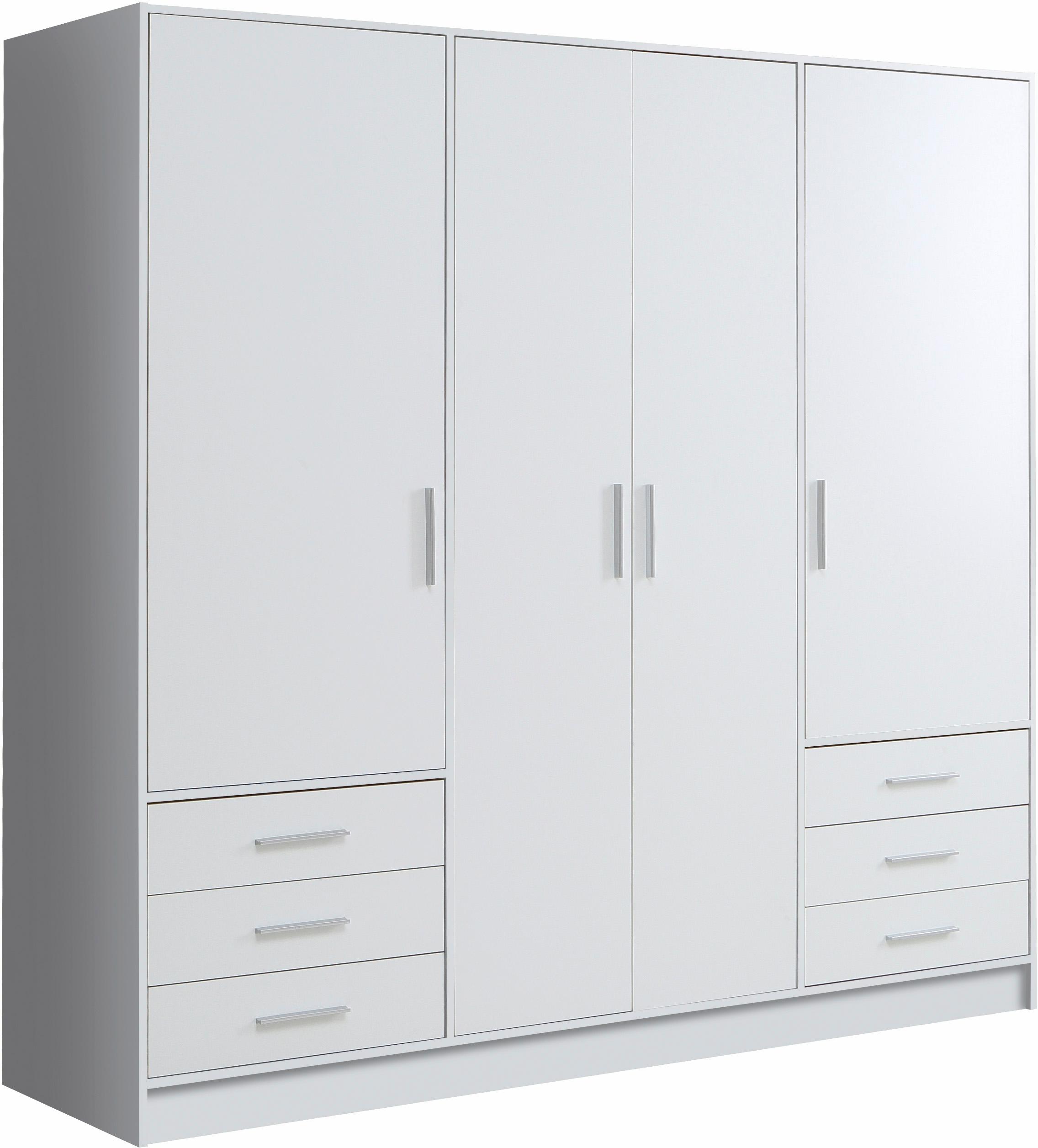 FORTE Kleiderschrank "Jupiter, Made in Europe, mit 6 Schubladen, Stauraum" Maße B/H/T ca. 207/200 cm/60, Stauraum, 2 Breiten, 4 Farben, Schubladen, variable Einlegeböden