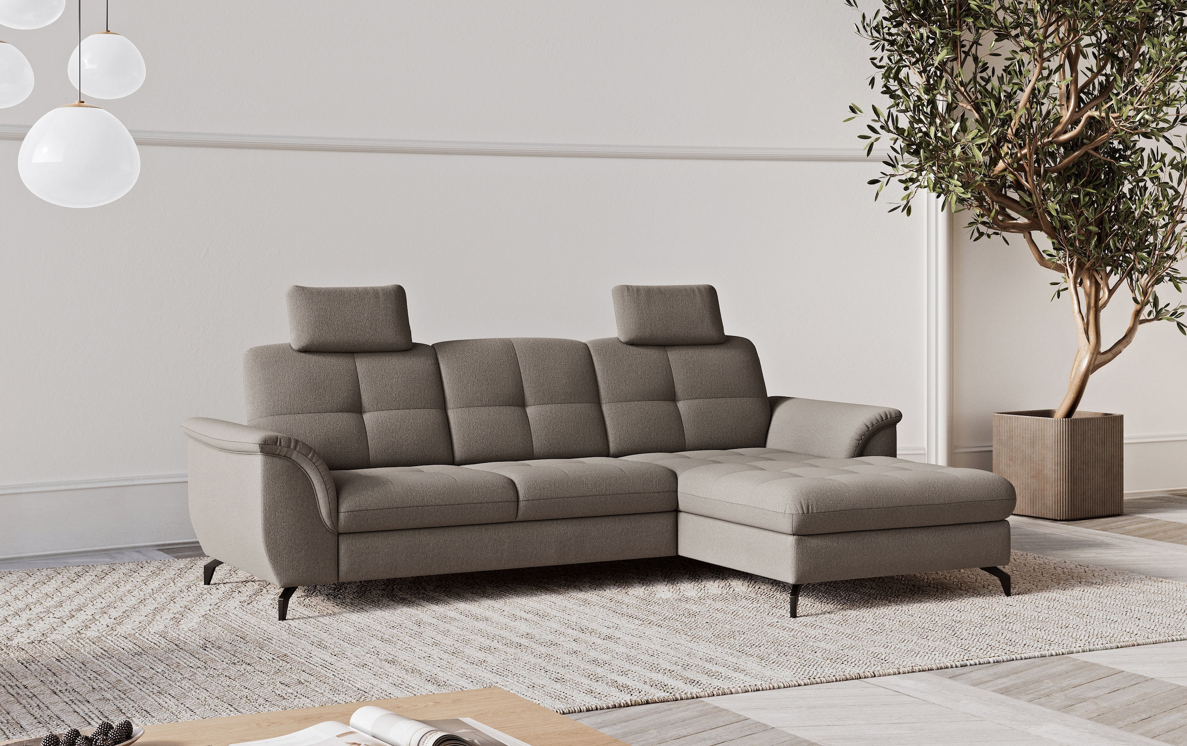 sit&more Ecksofa "Zora" wahlweise mit Schlaffunktion und Bettkasten