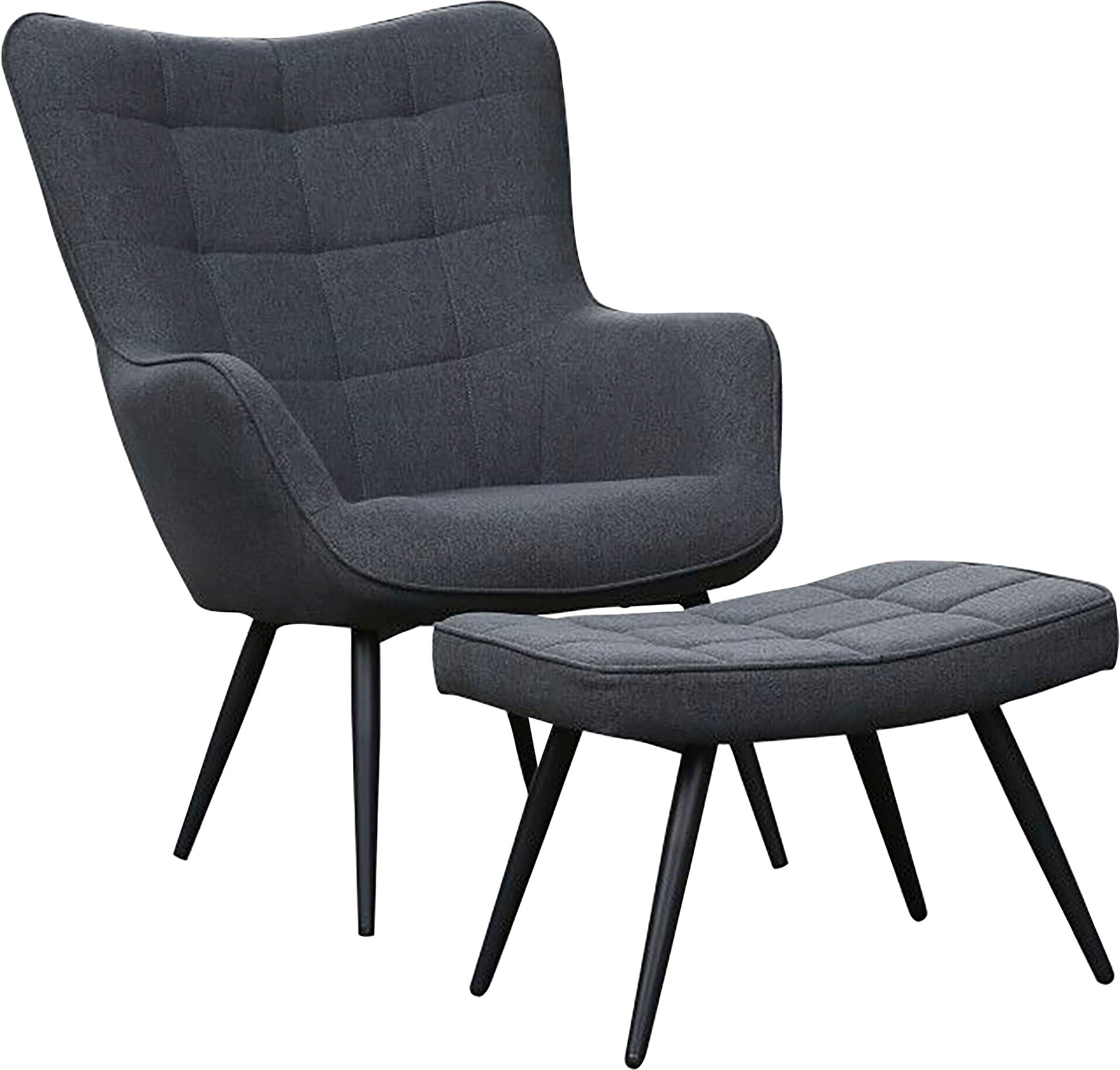 byLIVING Sessel "Uta" 1 Stk. tlg. wahlweise mit oder ohne Hocker, in Cord, günstig online kaufen