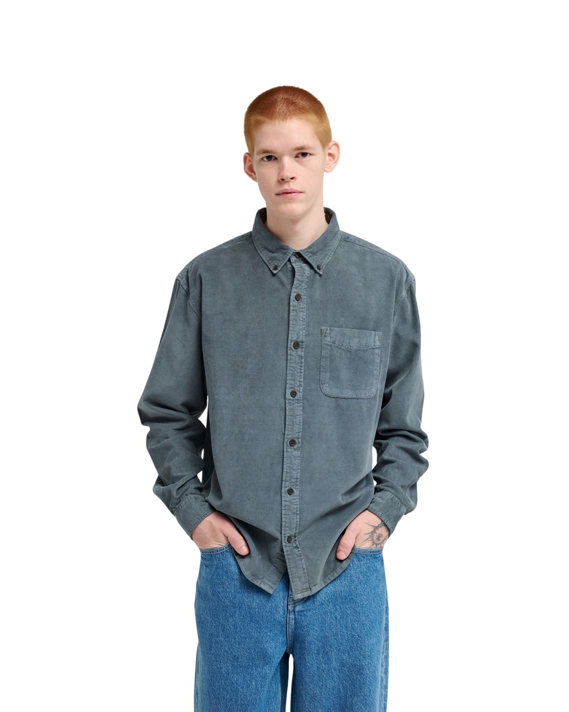 Element Langarmhemd "Button Down Regular Corduroy"