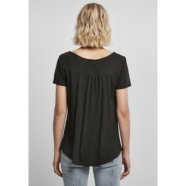 URBAN CLASSICS Kurzarmshirt »Damen Ladies Viscose Button Up Tee«, (1 tlg.)  für bestellen | BAUR