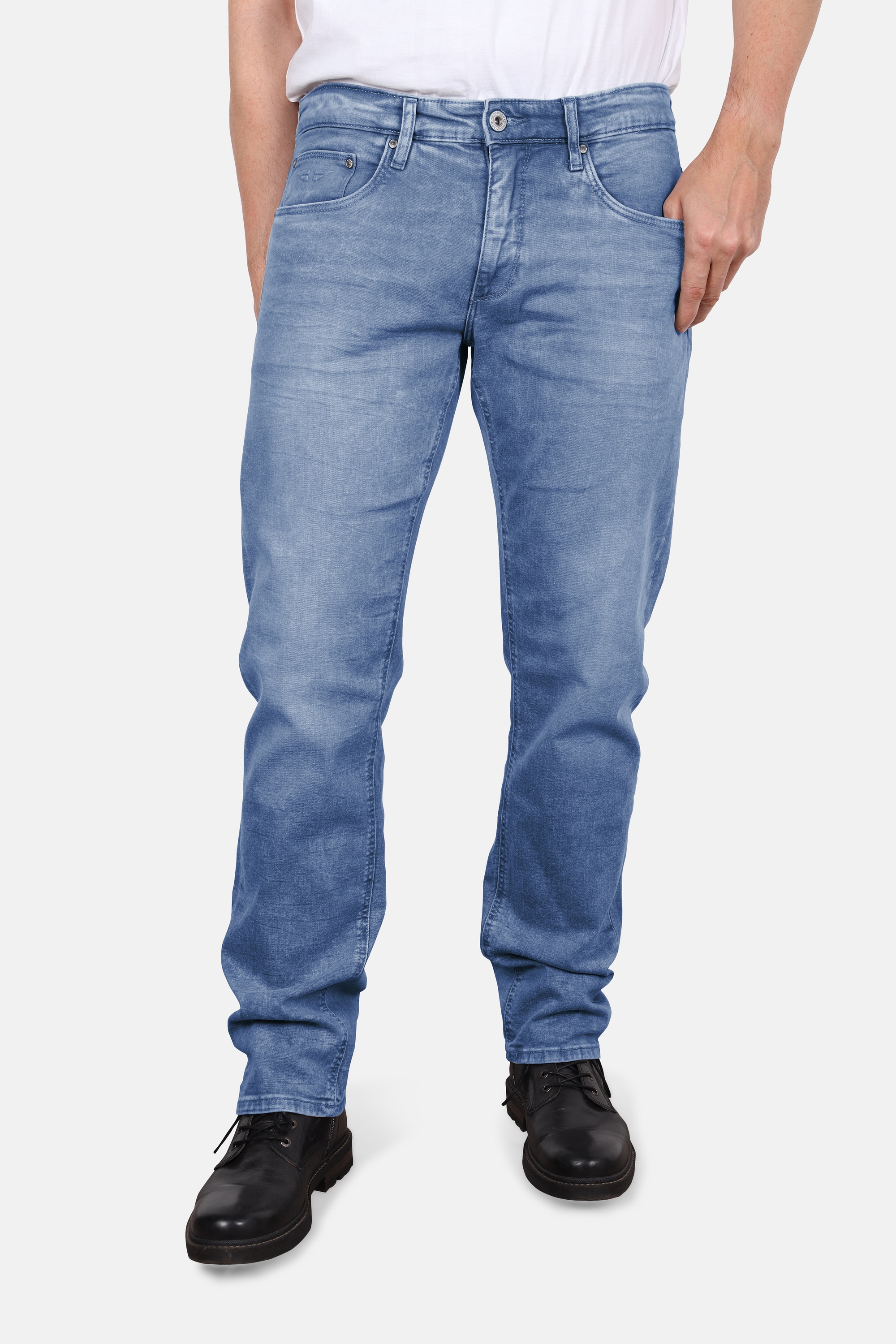 HERO by John Medoox "Denver Fashion Regular Straight Stretch Jeans" Straight Fit Casual Clean Wash Denim Jeans für Herren