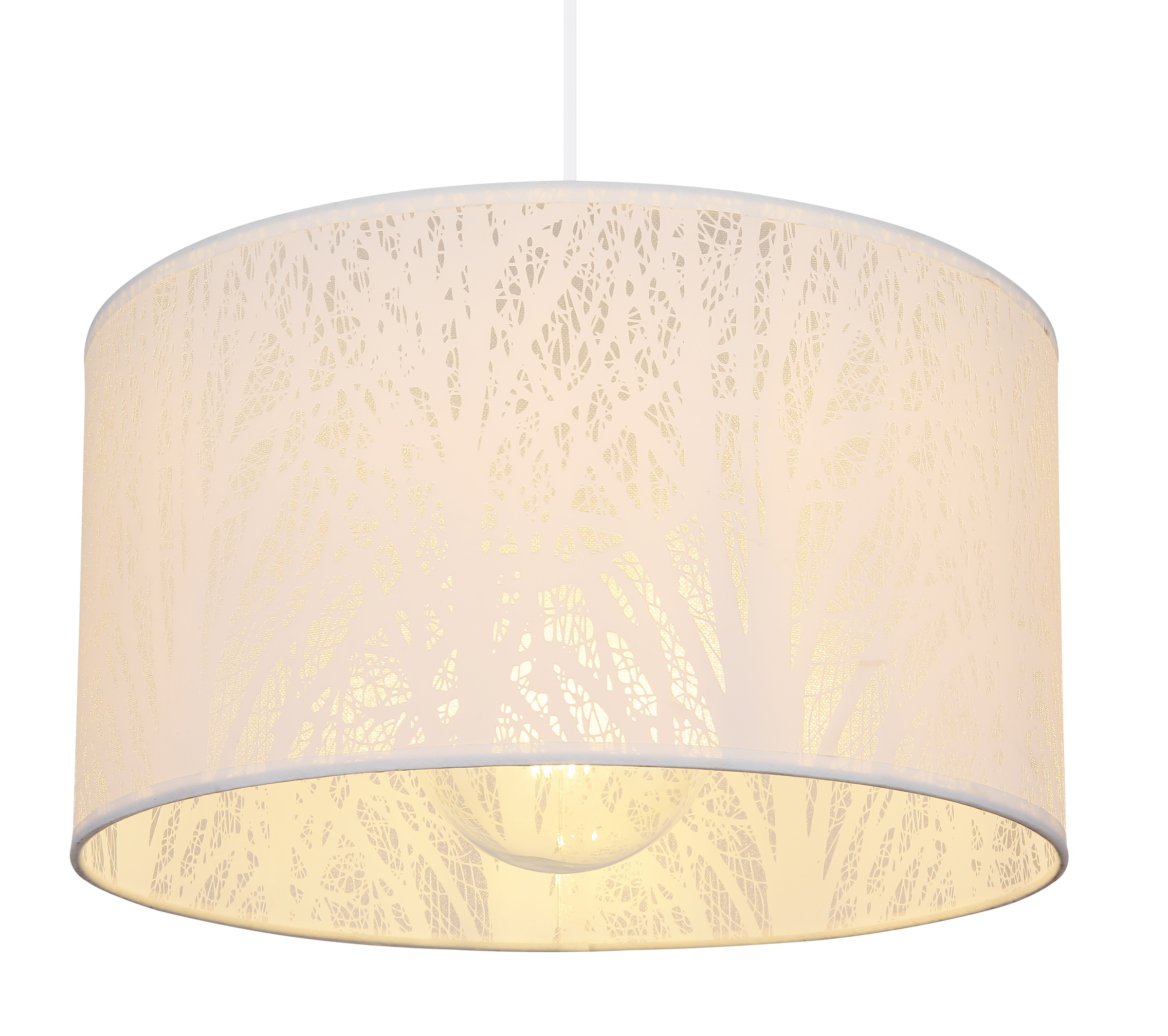 GLOBO LIGHTING Hängeleuchte »PINNI« E27 1 Stk. Weiße Hängeleuchte mit Baum-Dekor, höhenverstellbar