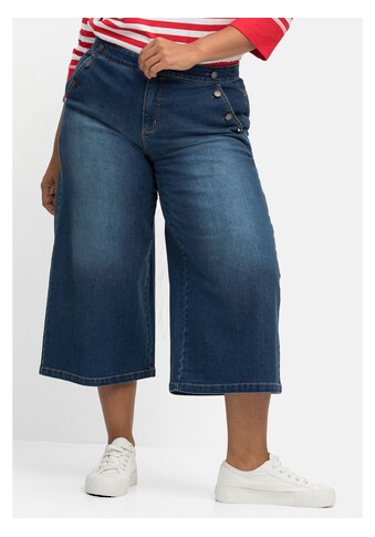 Sheego 3/4-Jeans »Große Größen«, mit weiter Beinform im Baumwoll-Stretch-Mix kaufen