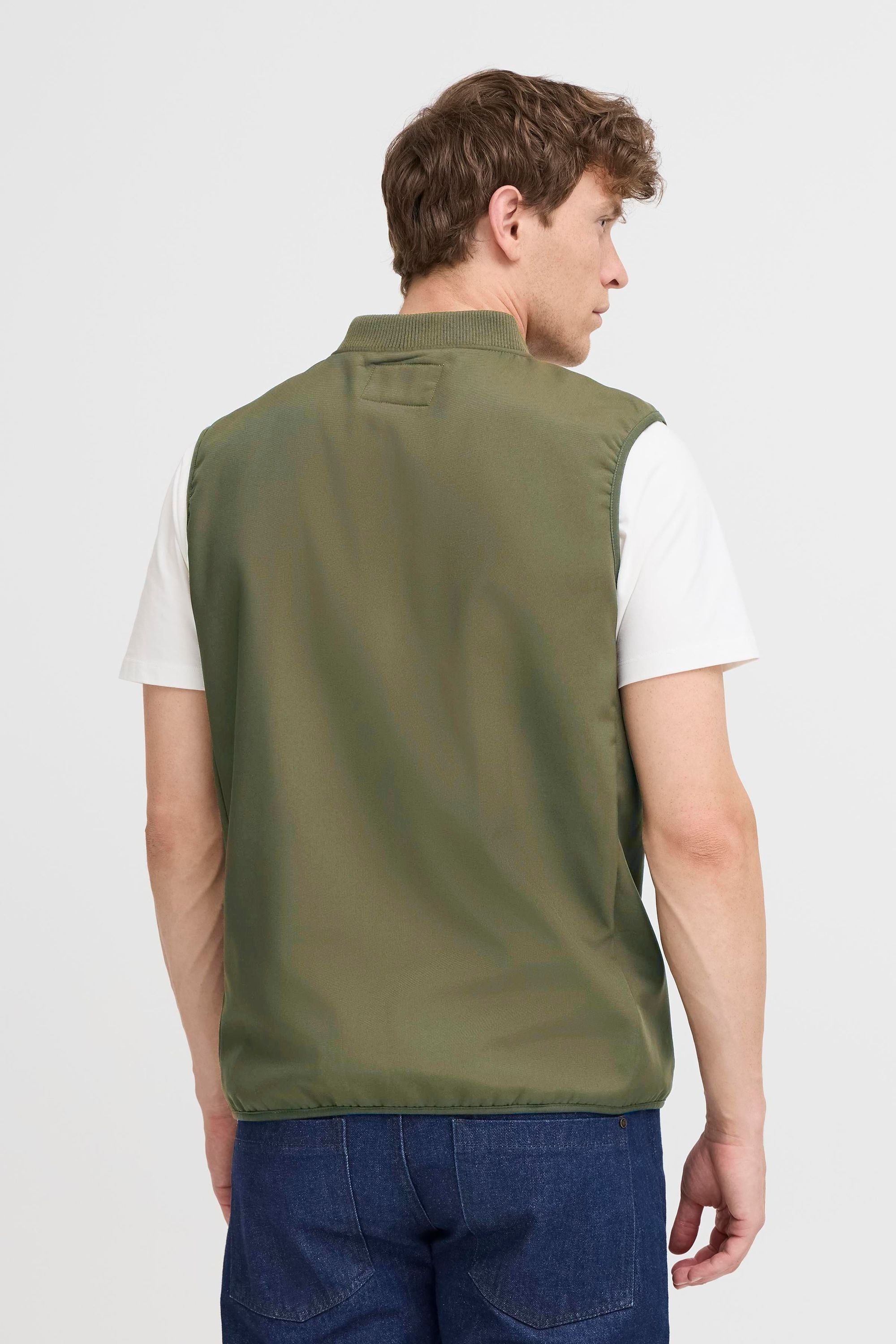 Steppweste BLEND "BHEverest", Herren, Gr. L, forest night, Steppware, 100% Polyester, unifarben, Basic, normal normal, Westen Steppweste, Stilvolle Basic Steppweste mit Brusttasche 6