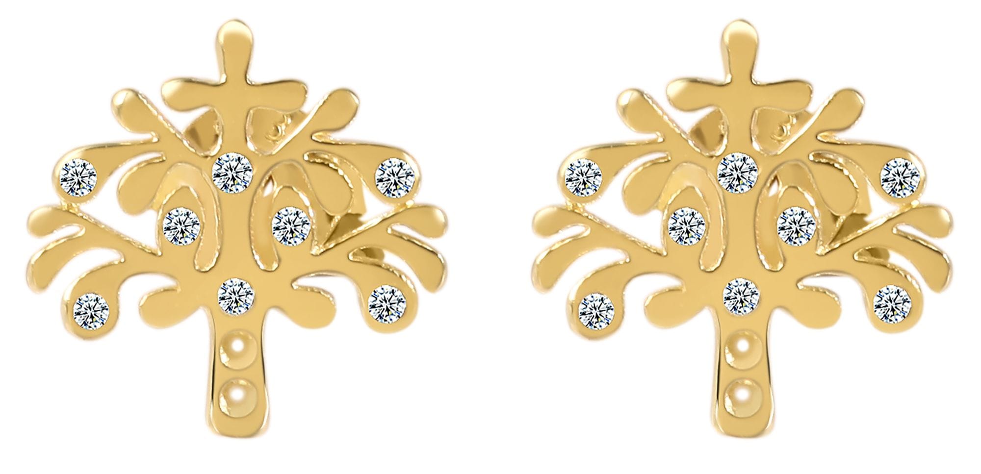 Adelia´s Paar Ohrhänger "Damen Ohrringe – Ohrstecker Lebensbaum aus 333 Gol günstig online kaufen