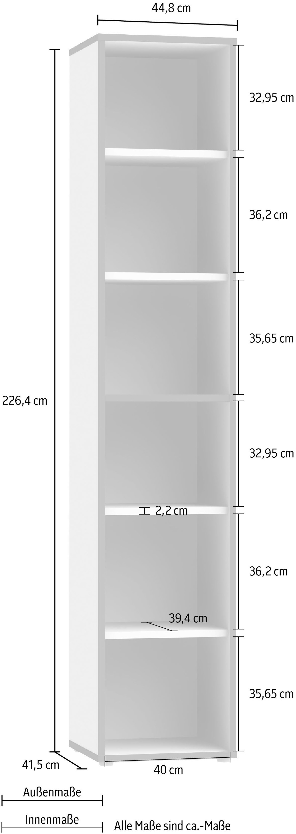 FORTE Aktenregal »Keflav«, Breite 44,8 cm