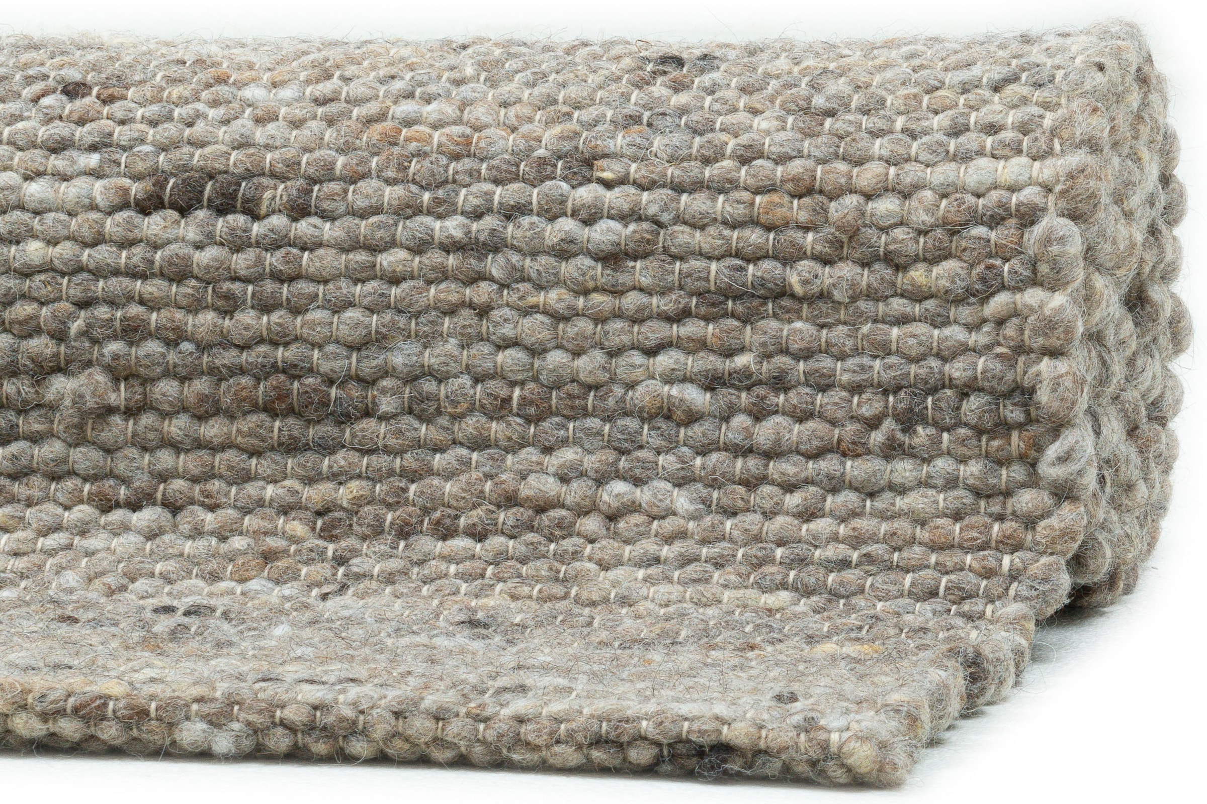 Sansibar Wollteppich »Hörnum«, rechteckig, 12 mm Höhe, Handweb Teppich, meliert, reine gewalkte Wolle, handgewebt